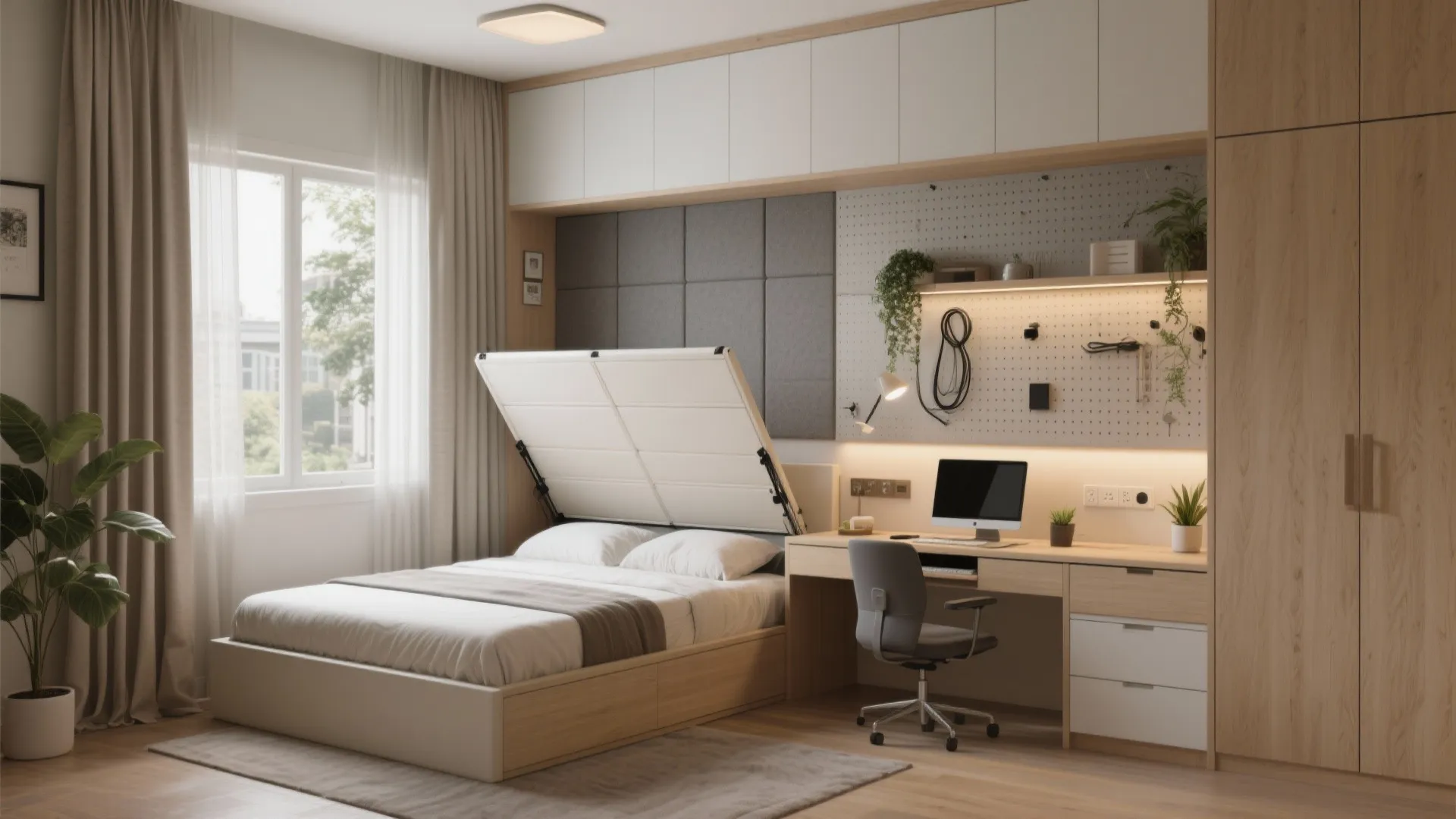 Flexible fourth bedroom: study-guest-play in one