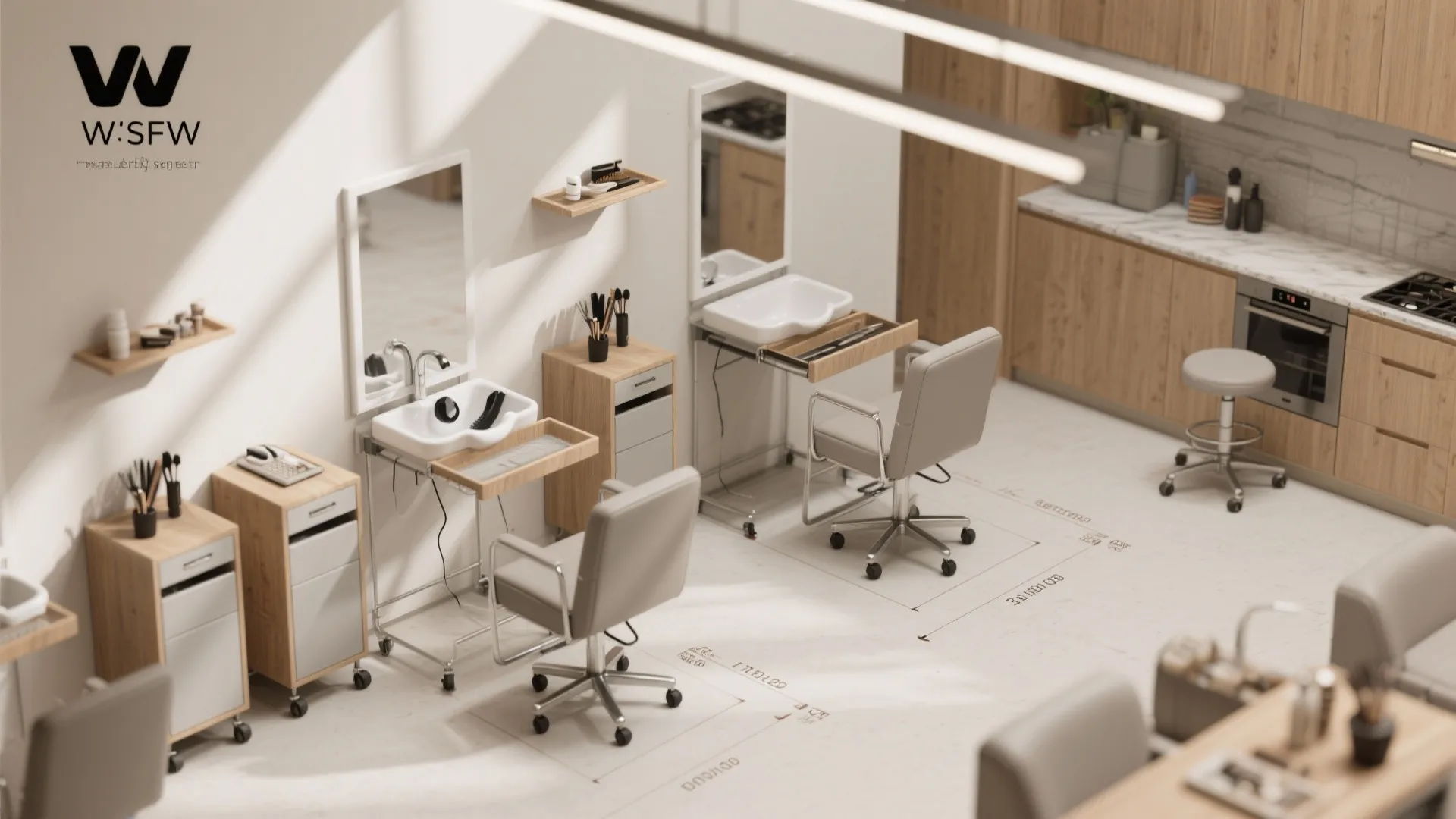 3. Flexible Furnishings: Foldables, wheeled stations, and smart chairs