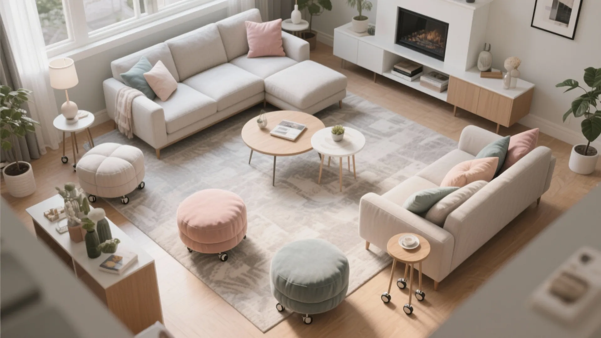 5. Flexible Furniture on Casters