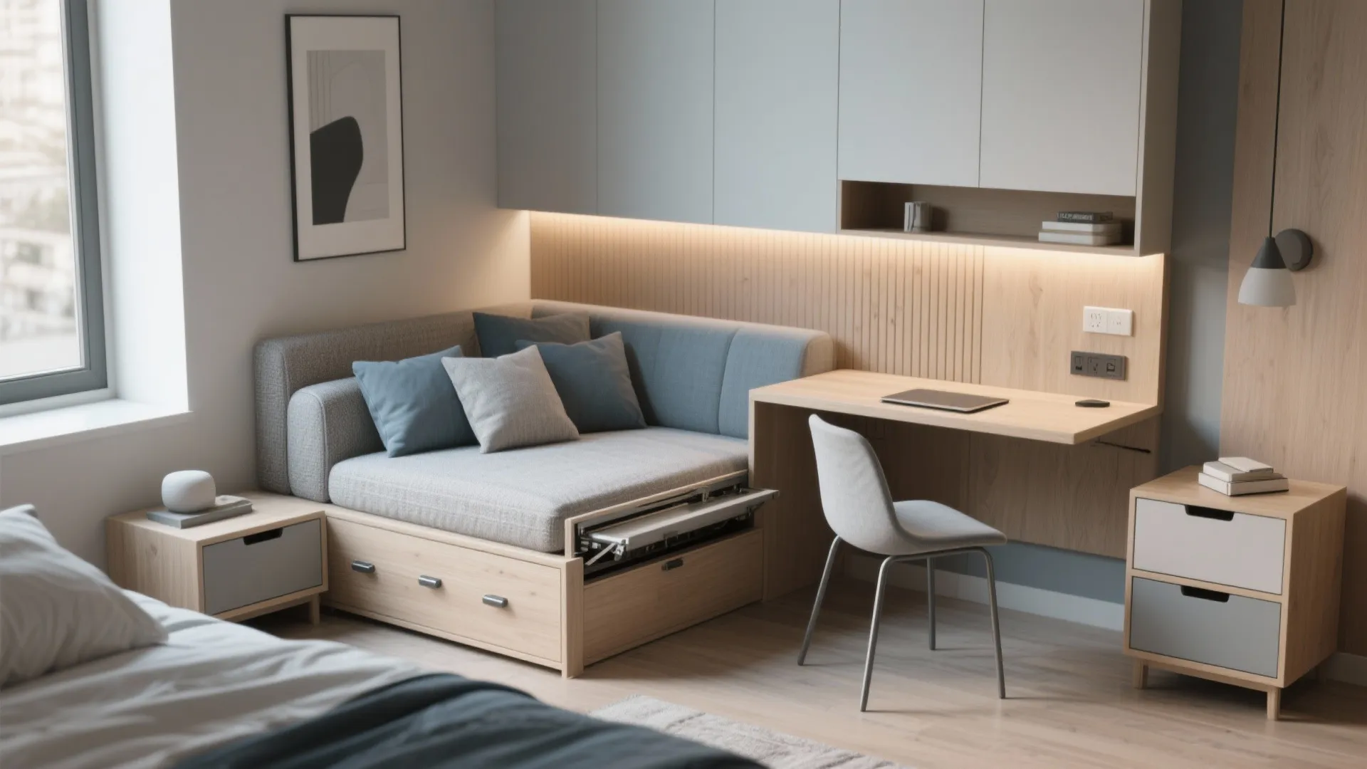 2. Pick flexible furniture that adapts