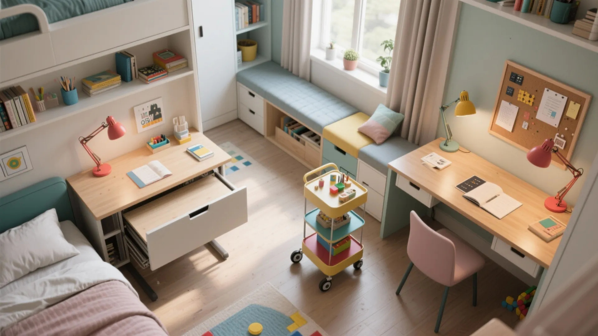 4. Flexible study and play furniture