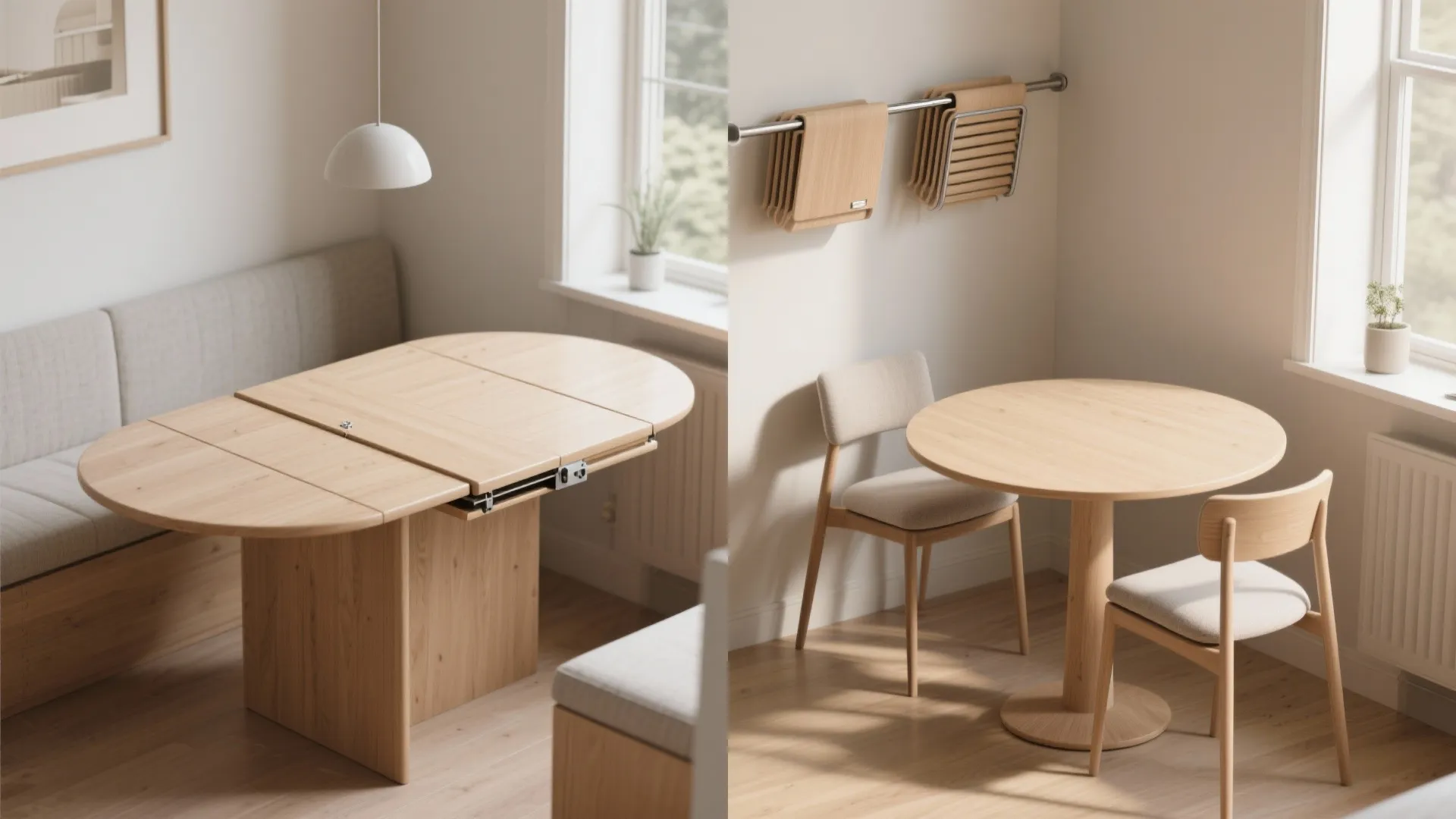 Flexible Furniture: Drop-Leaf Tables and Stackable Seating