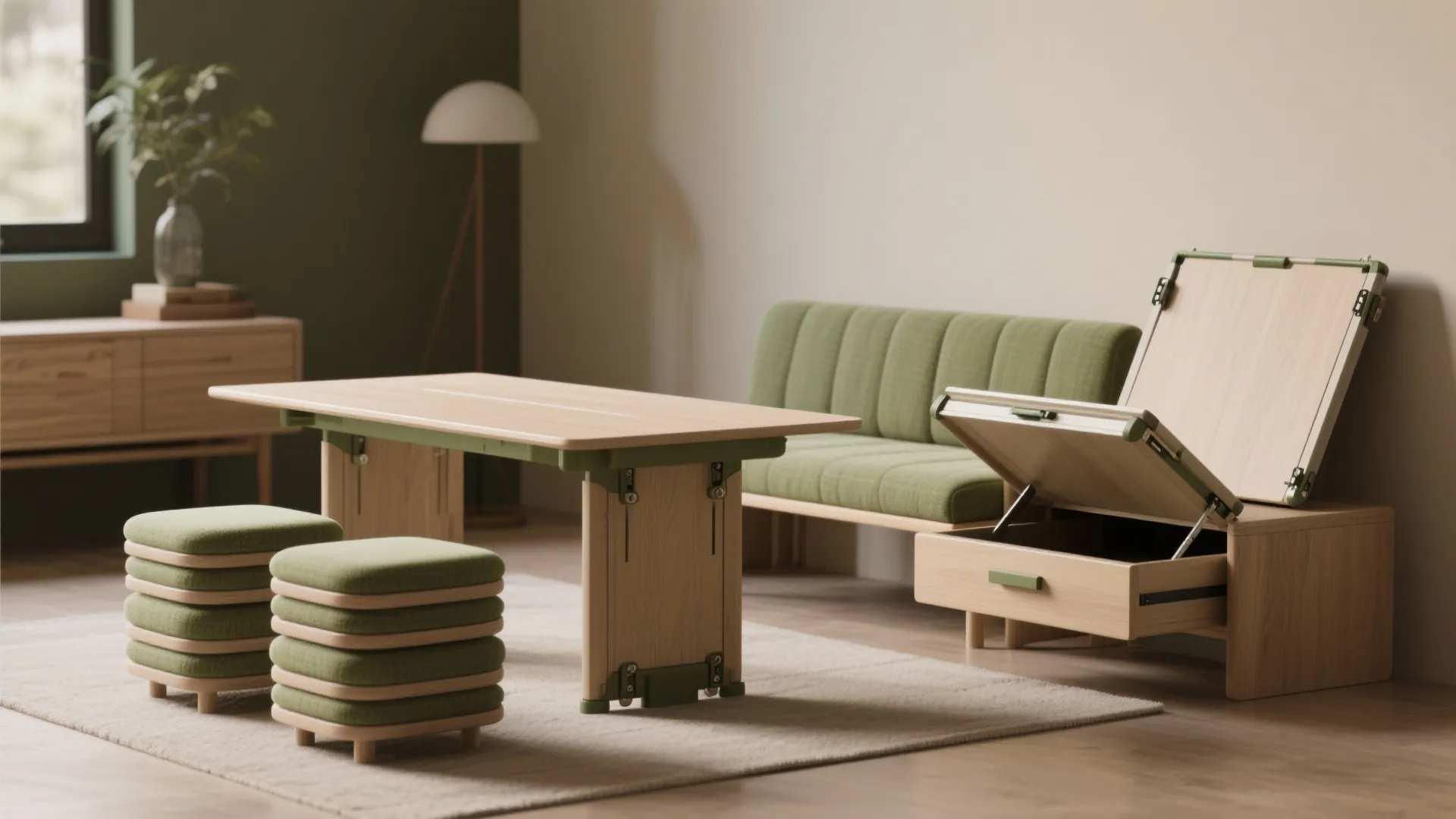 5. Flexible furniture and hidden seating