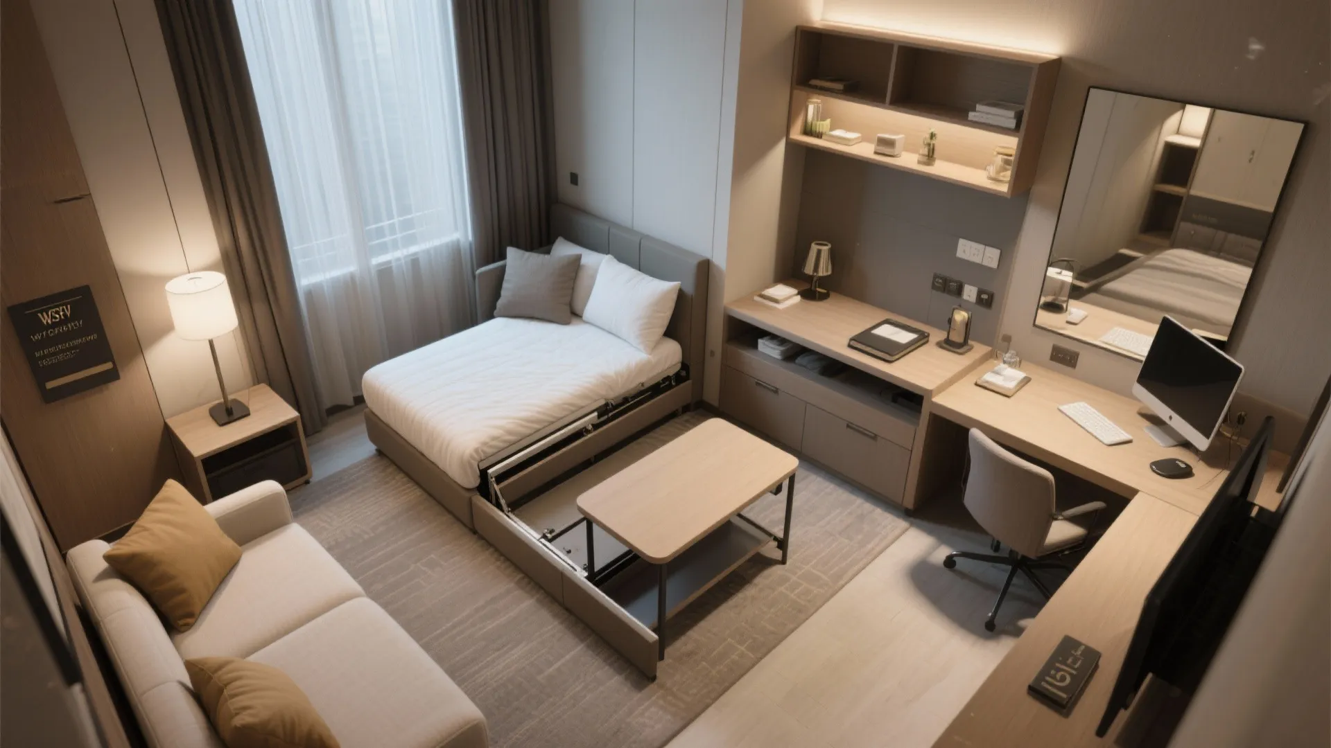 2. Flexible living with convertible furniture