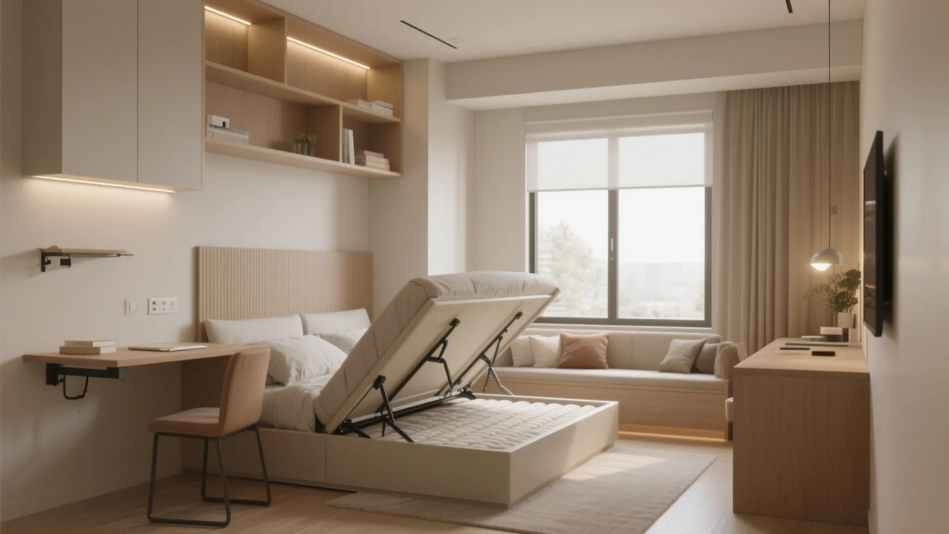 1. Zone efficiently with flexible furniture