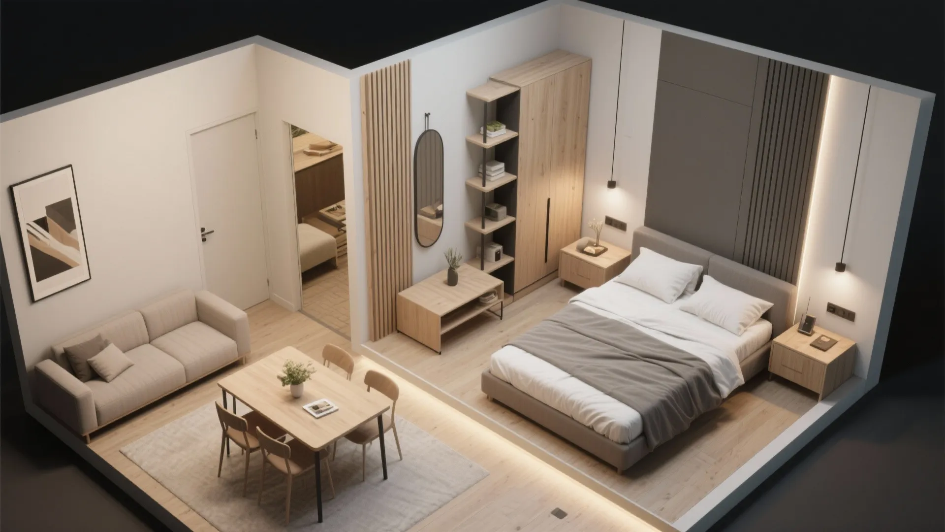 1. Open up with flexible furniture