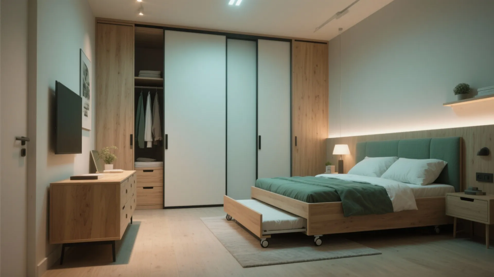 5. Flexible Furniture & Sliding Doors