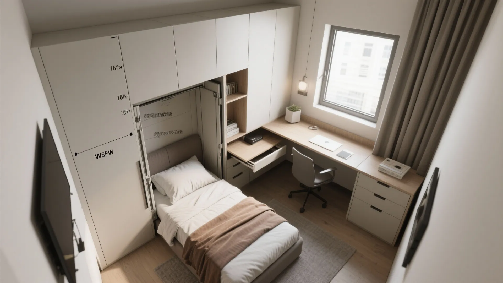 3. Flexible guest/office third room