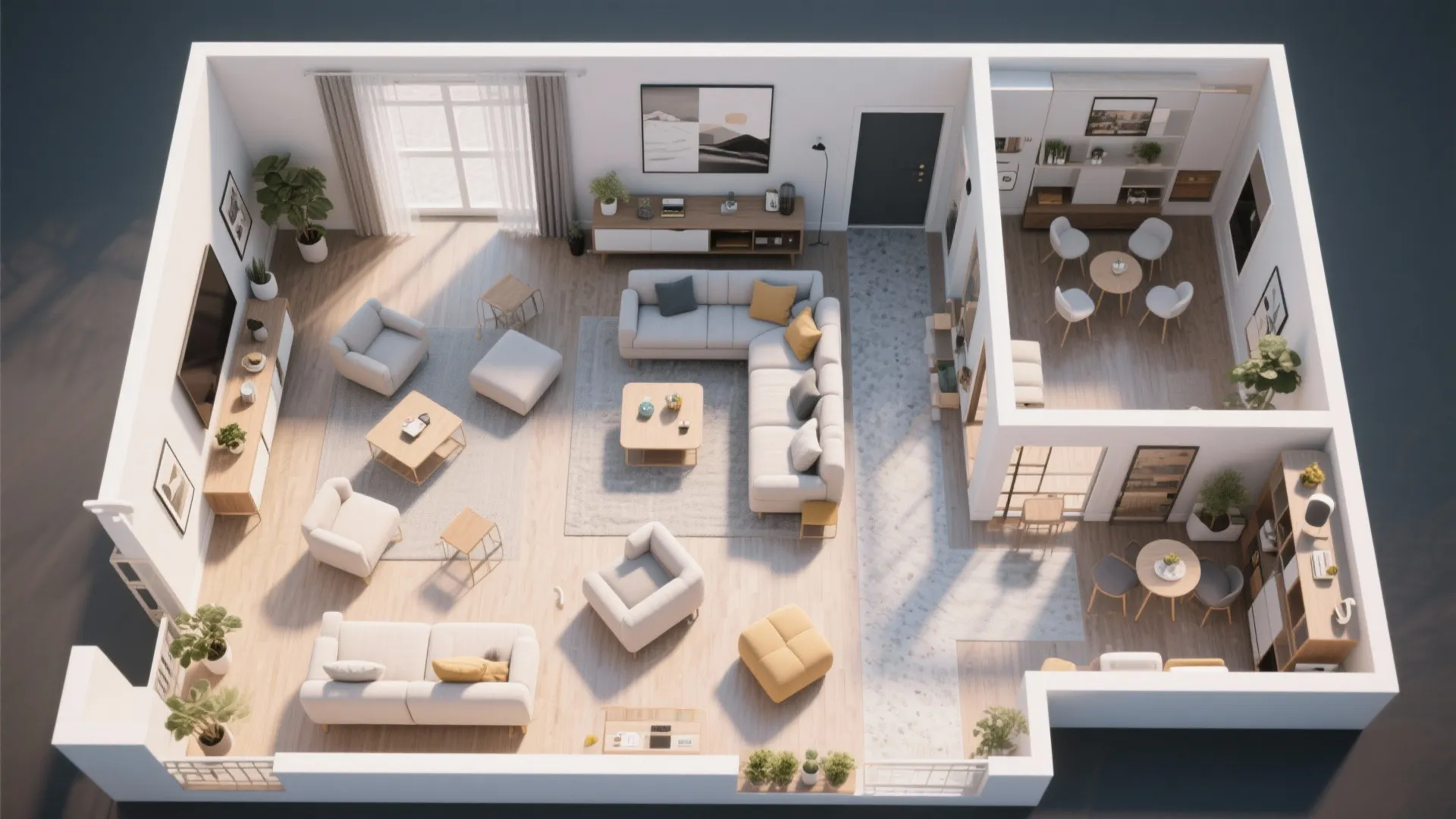9. Flexible Furniture Layouts