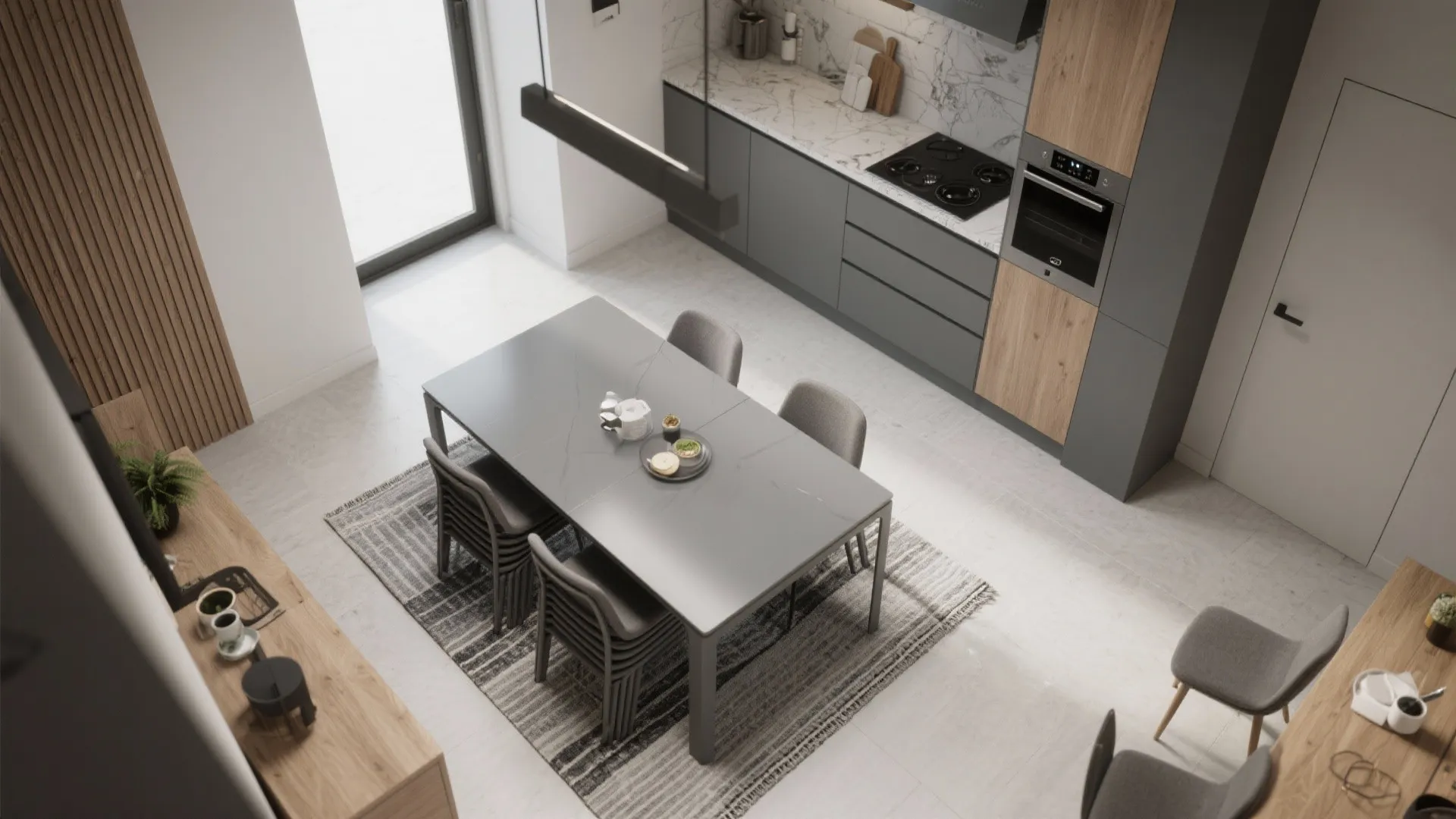 5. Flexible dining setups for mixed use