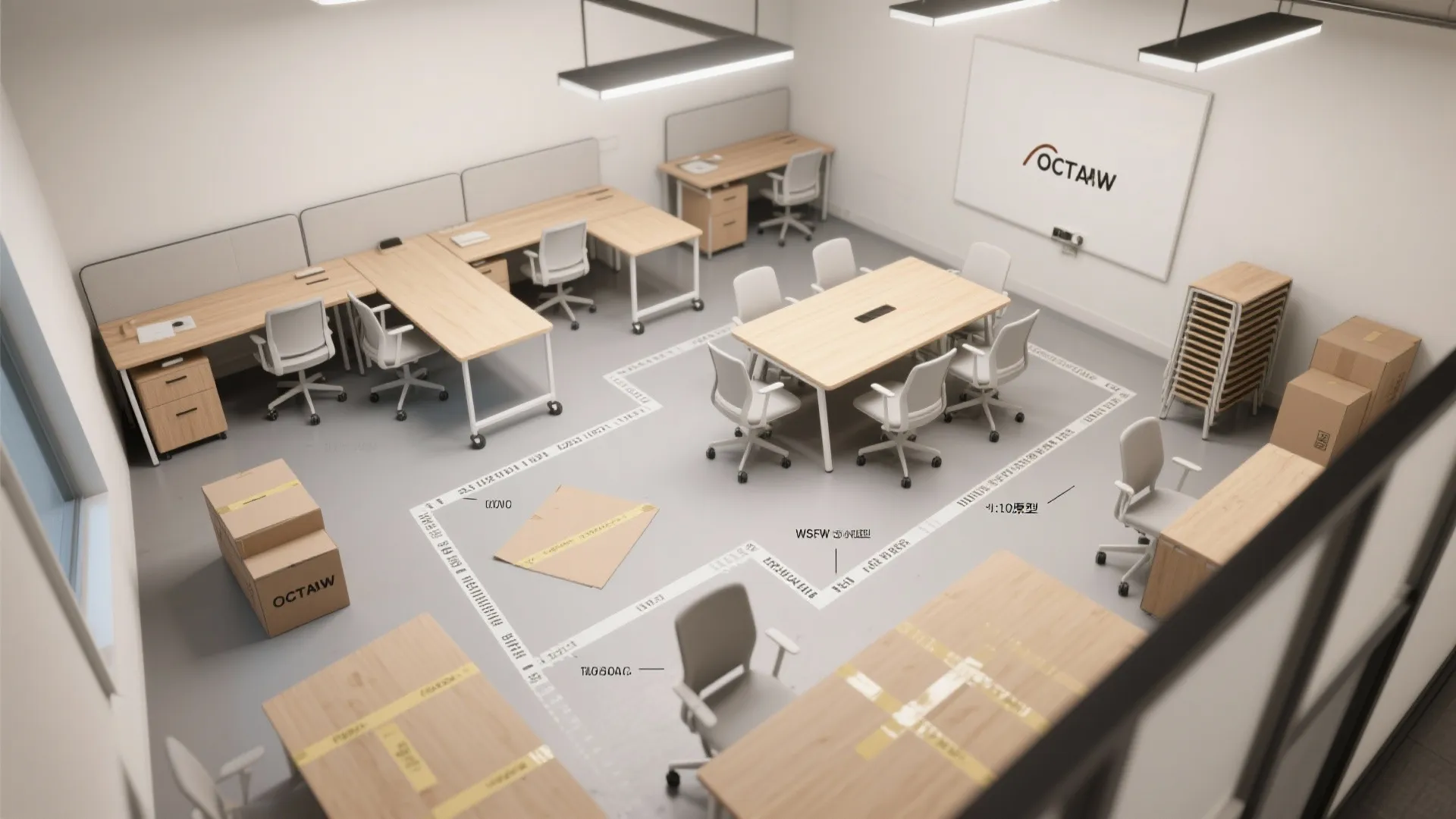 3. Keep the layout flexible with movable furniture