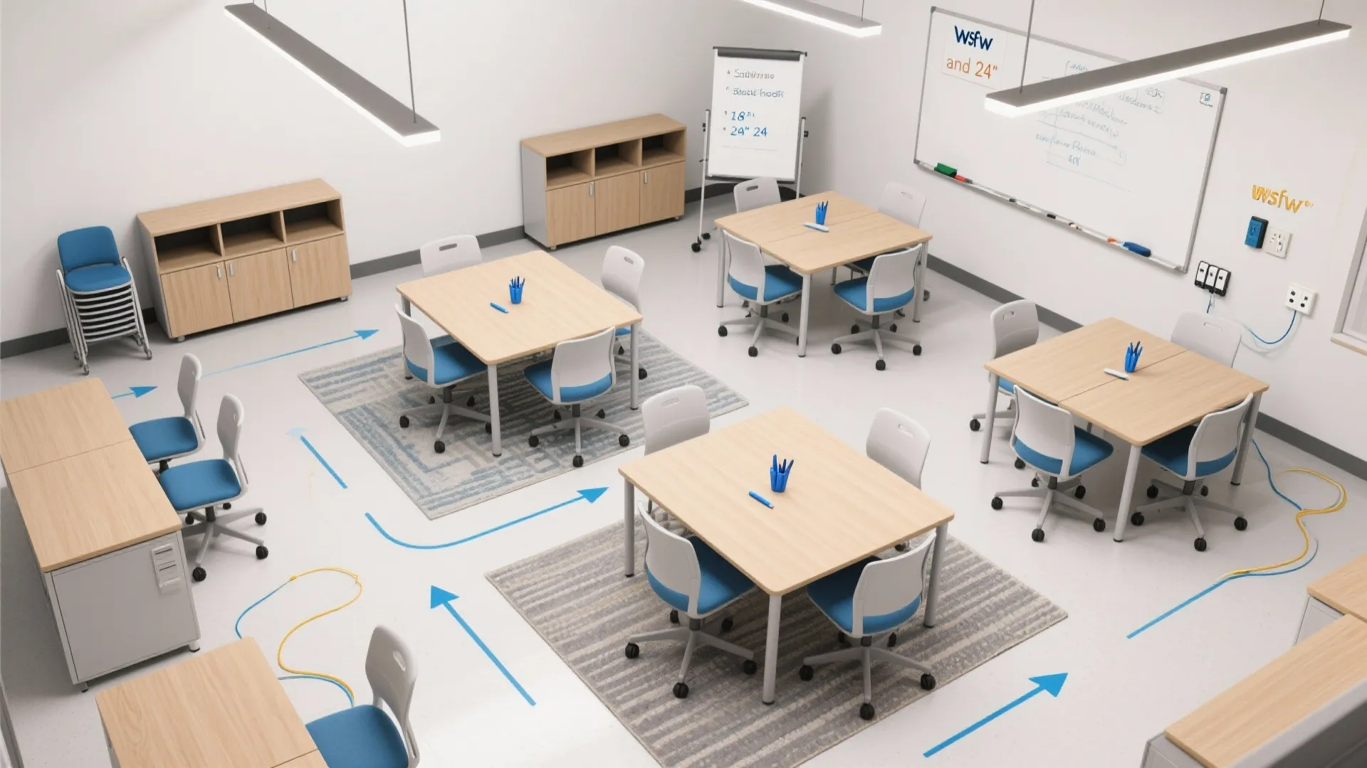 Flexible furniture that shifts from focus to collab