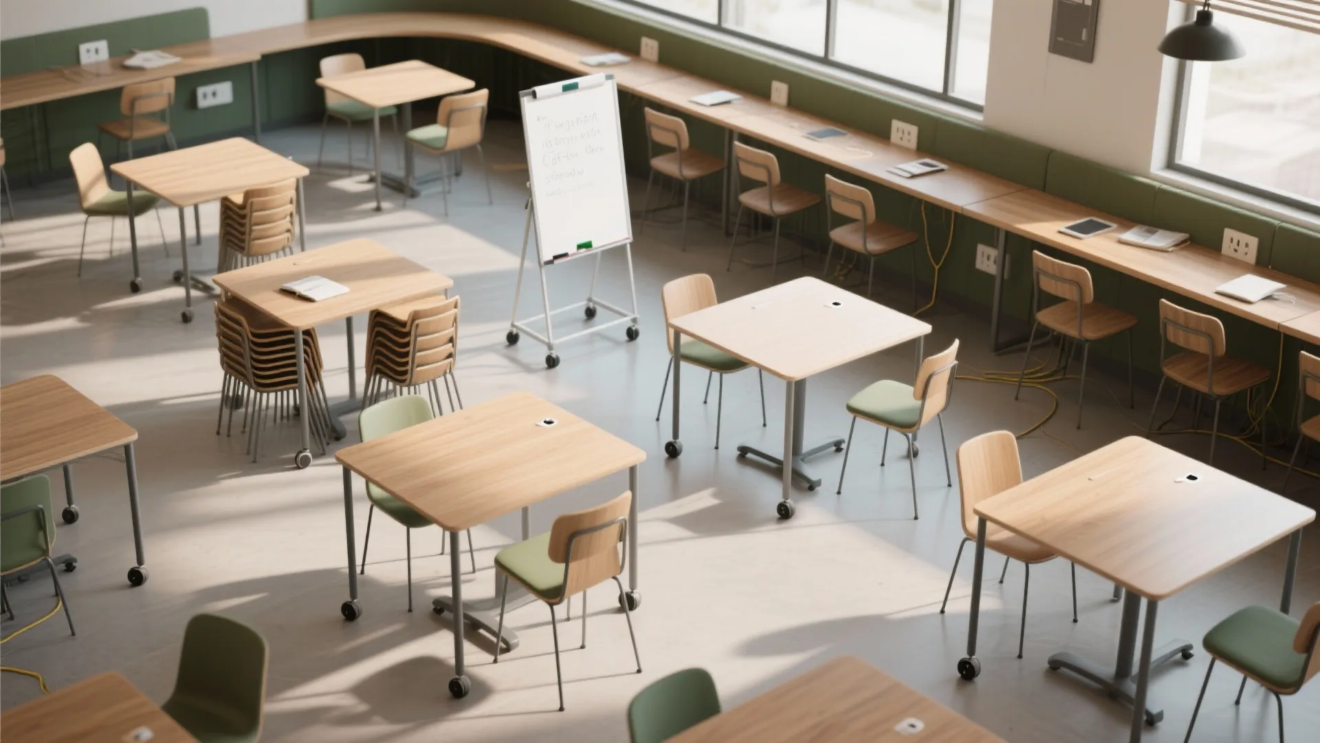 Flexible Layouts: Rolling Tables and Power Everywhere