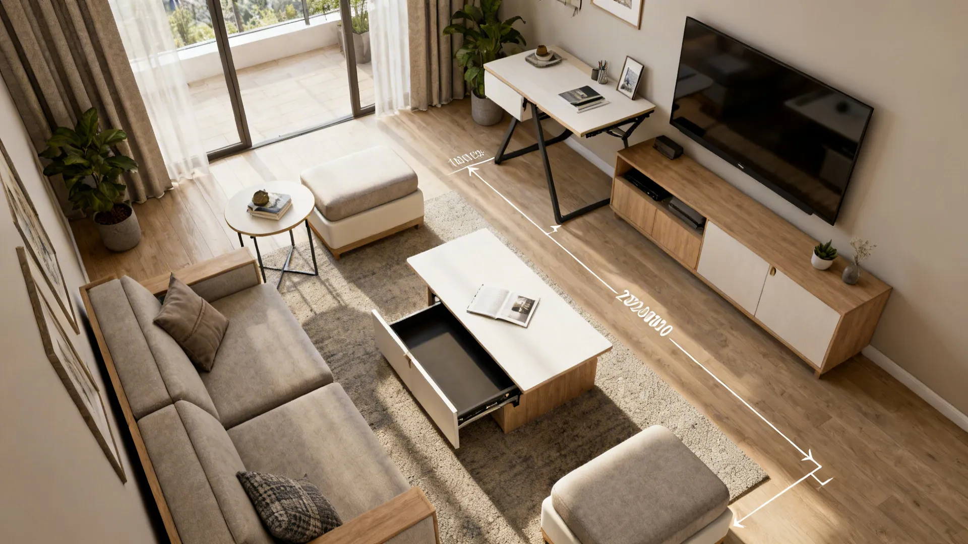 4. Flexible layouts with multipurpose pieces