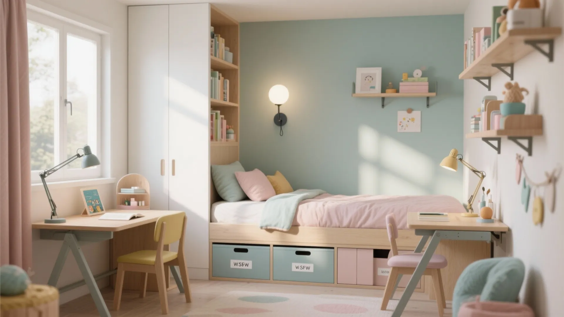 5. Flexible lighting and foldaway furniture