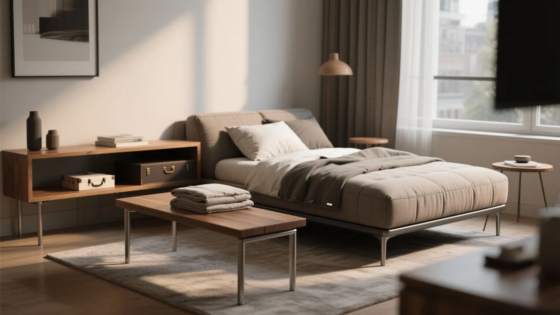 1. Flexible Living Area with Multi-Function Furniture