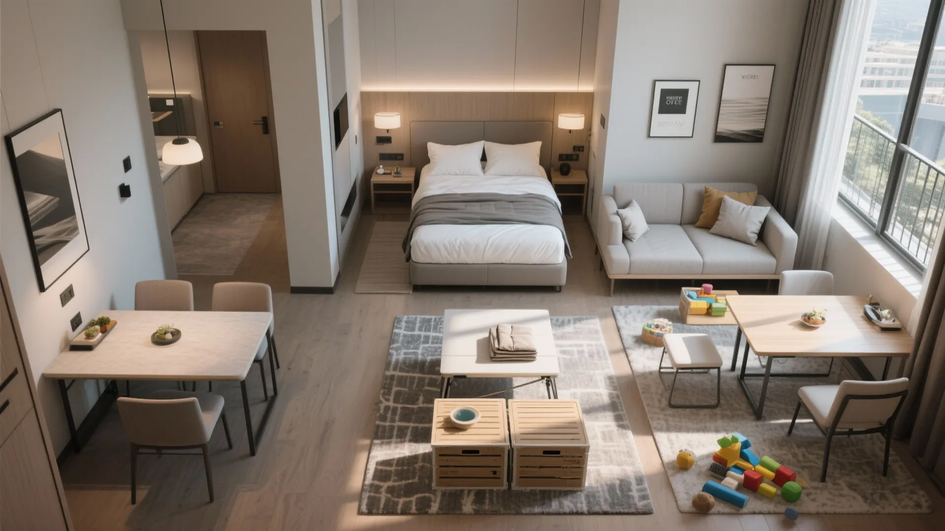 1. Choose a flexible living area