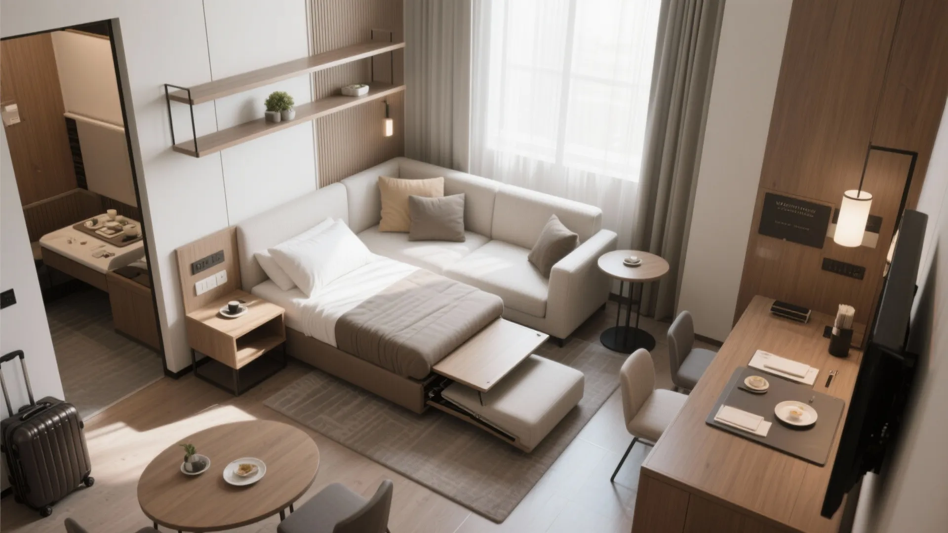 1. Flexible Living Zone with Convertible Furniture