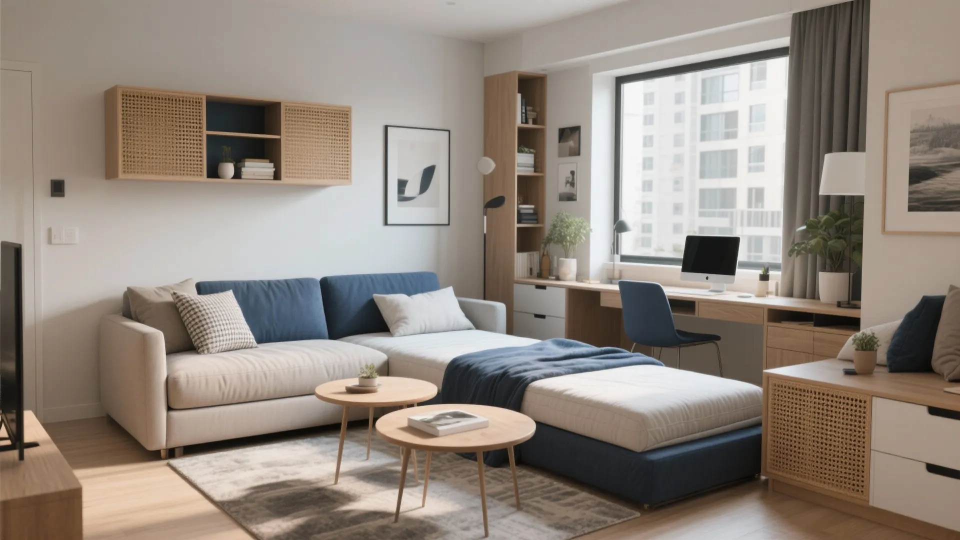 3. Flexible Living Area with Multi-Use Furniture