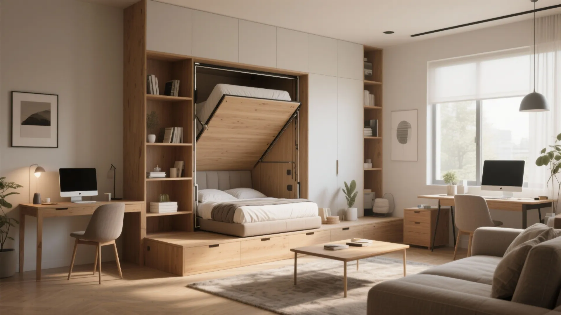 4. Flexible Living: Sofa Bed or Murphy Bed Solutions
