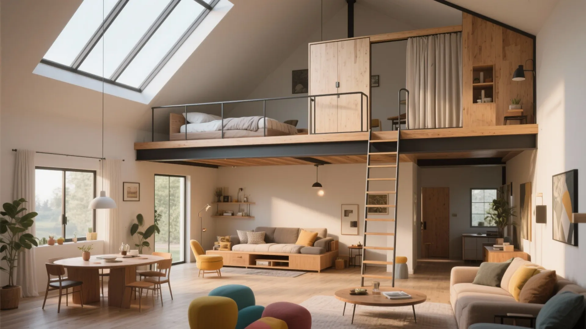 5. The Flexible Loft: multifunctional living with convertible spaces