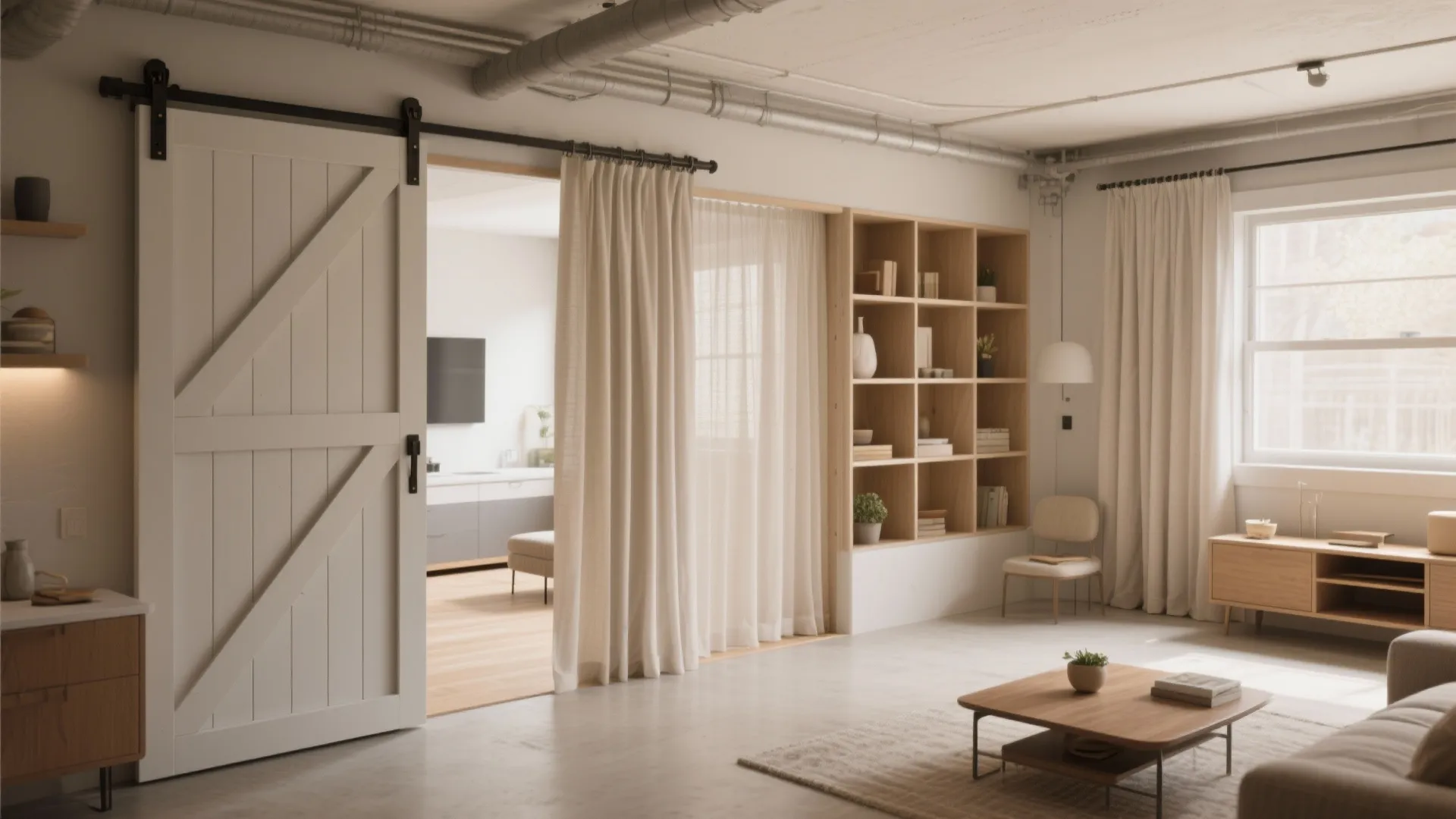 4. Carve out privacy: pocket doors, curtains and clever partitions