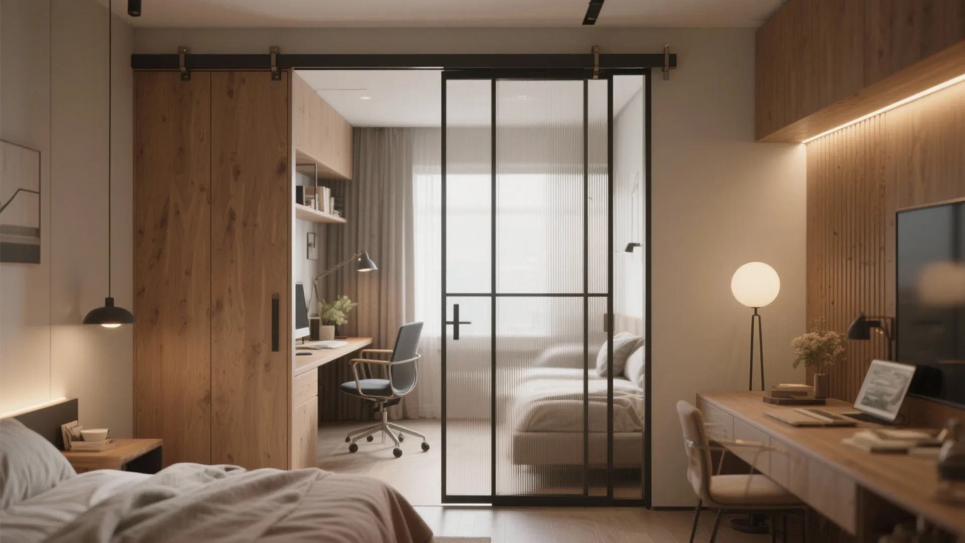 5. Flexible partitions, sliding doors, and adaptable layouts