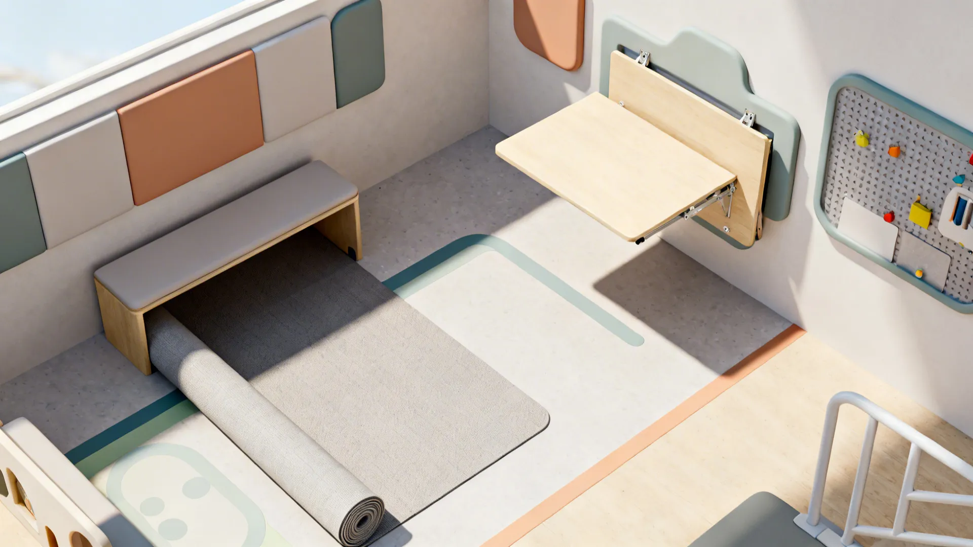 5. Flexible Play Surfaces and Wall-Mounted Activities