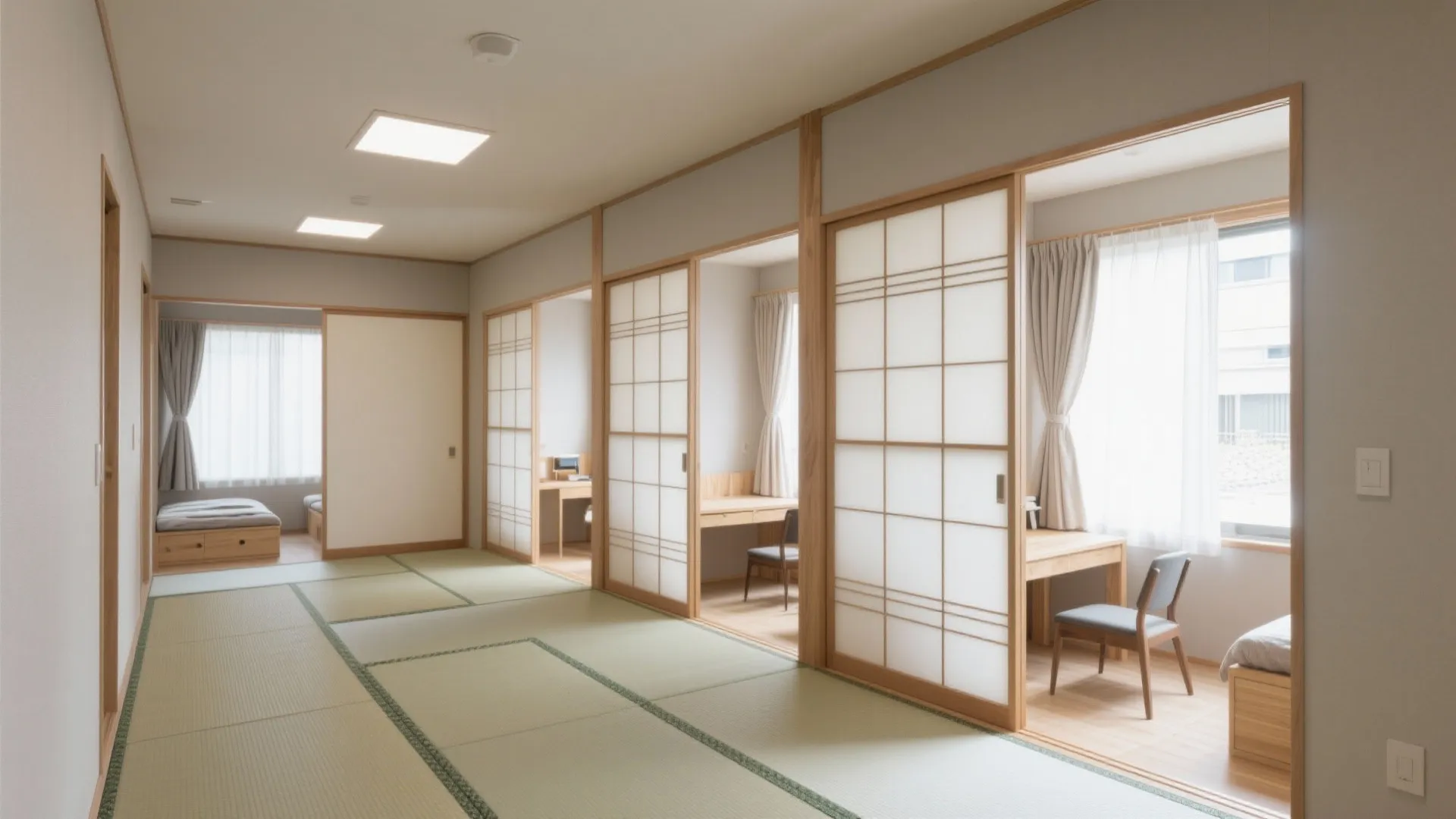 個室5部屋の役割を再定義：用途の重なりを解く（日本都市の暮らし方に合わせる）