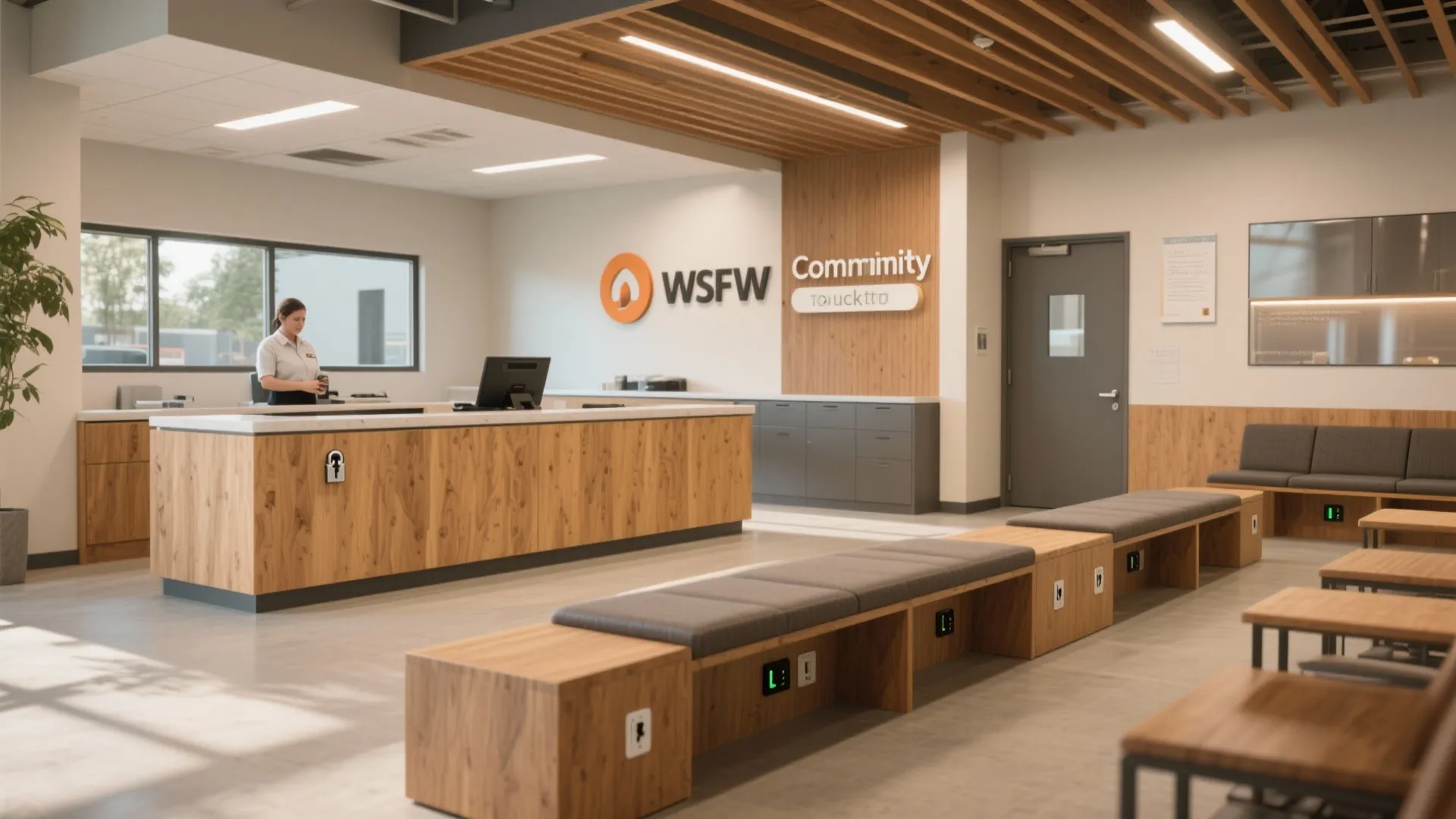 1. Flexible reception that doubles as community touchpoint