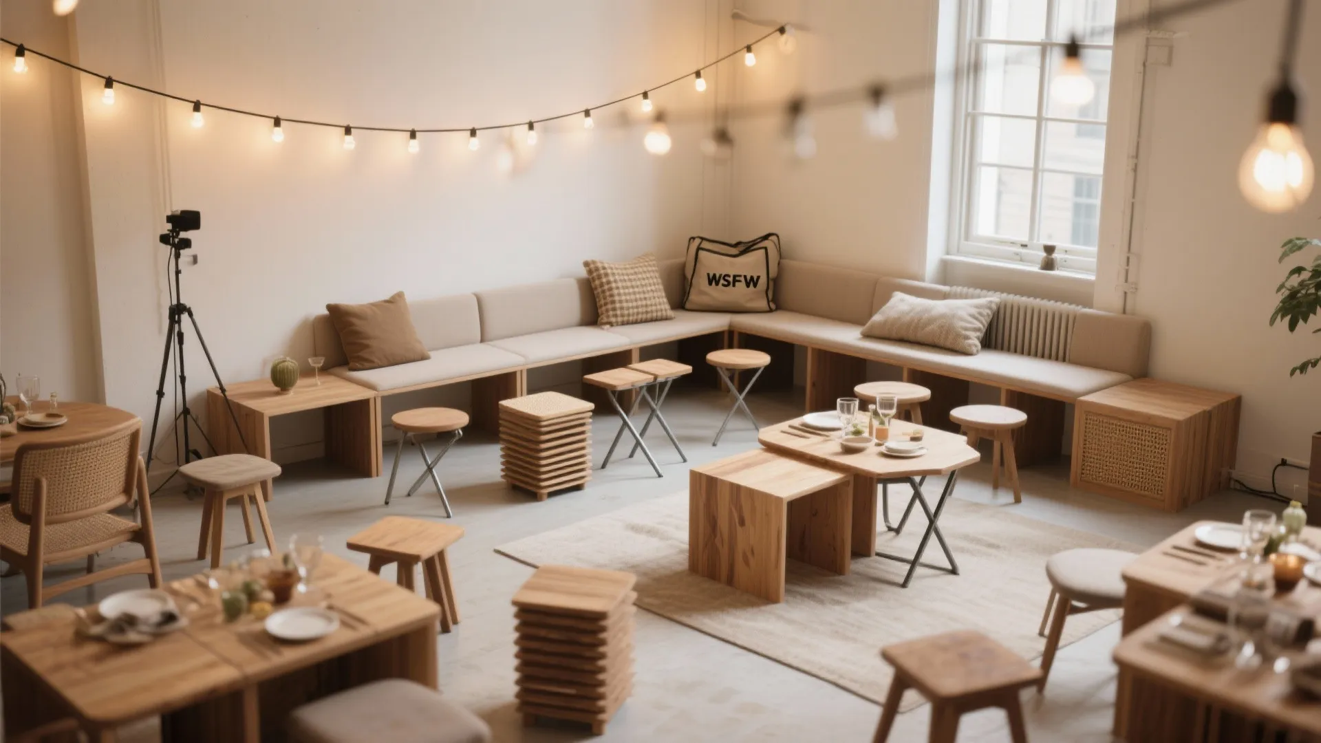 1. Flexible seating islands