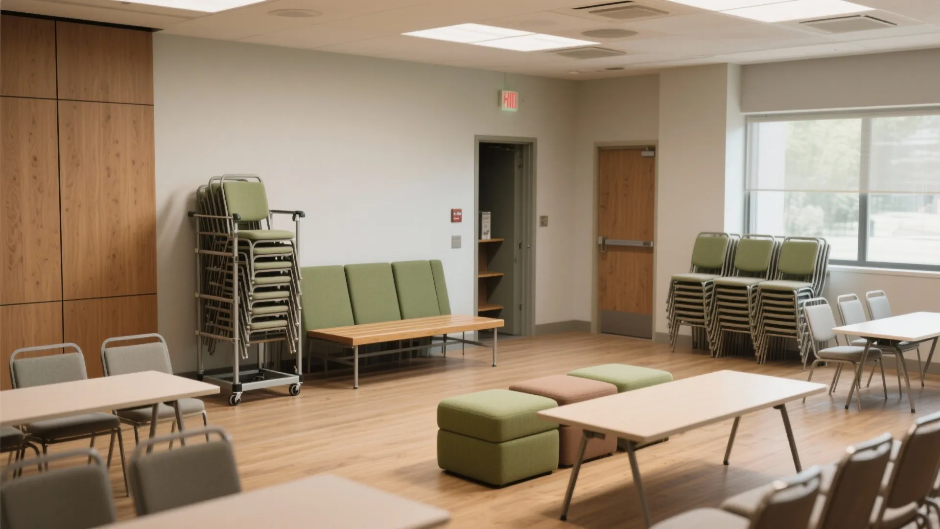 1. Flexible seating that disappears