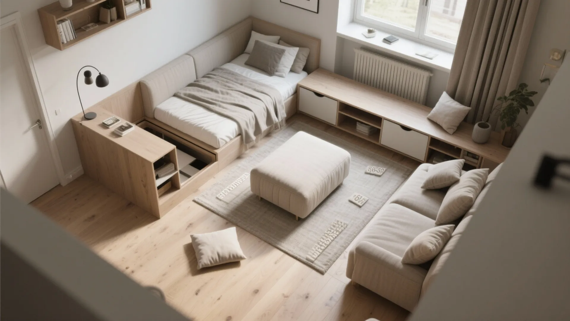 3. Flexible seating and multifunctional pieces