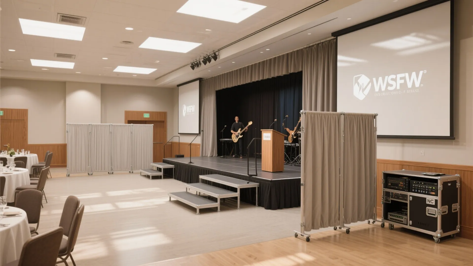 Flexible staging and acoustic zoning