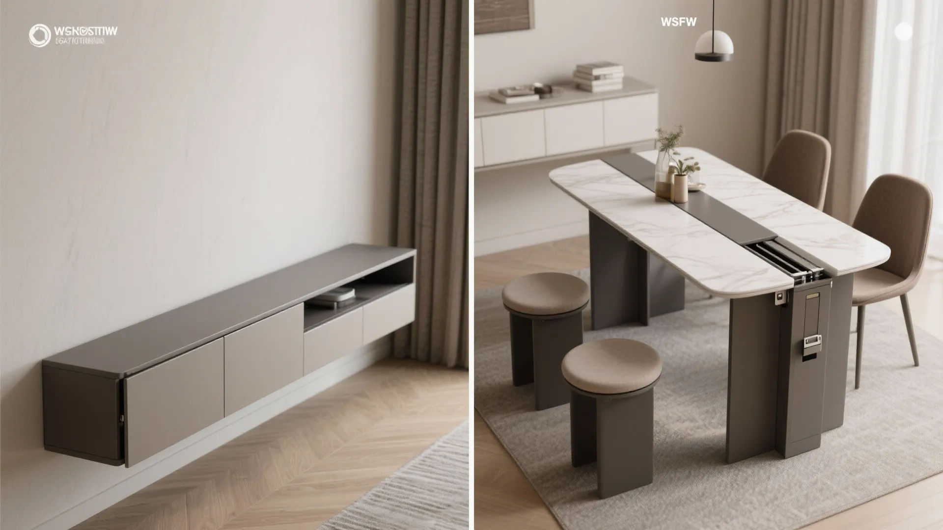 4. Use multipurpose pieces and flexible tables