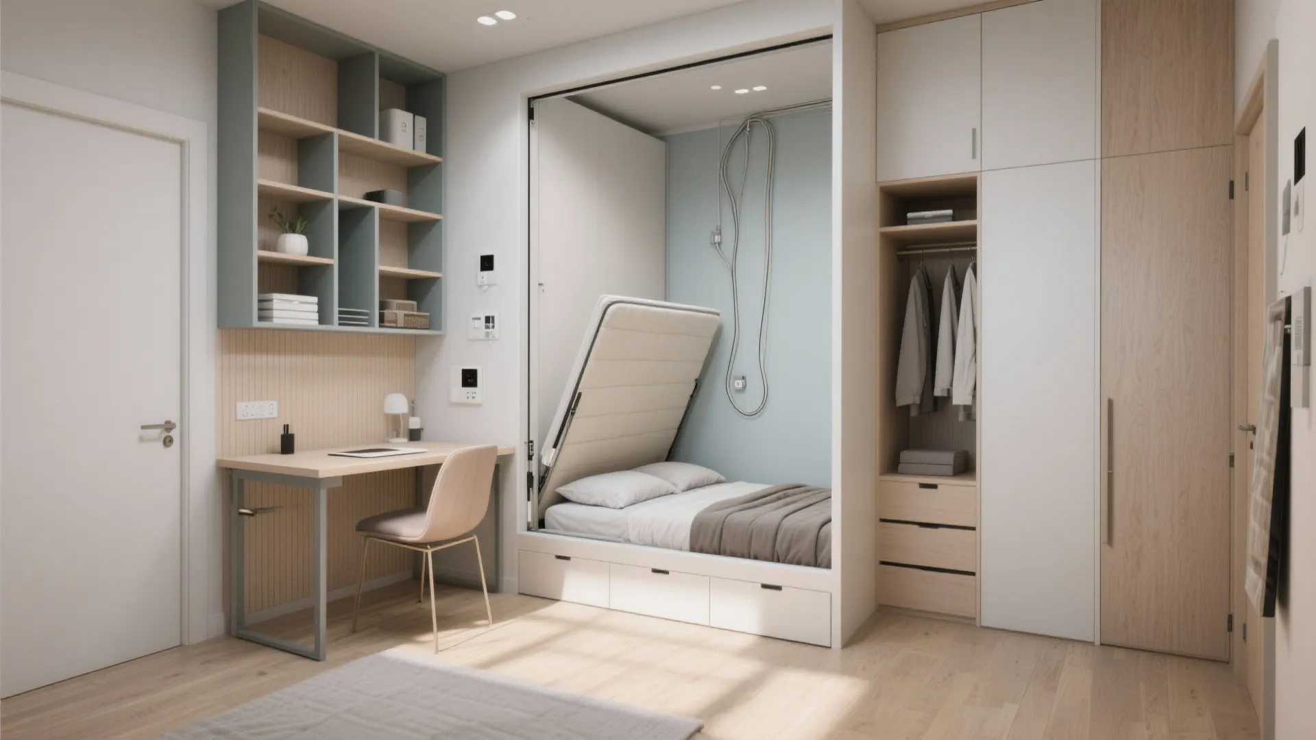 Flexible third bedroom as home office or guest suite