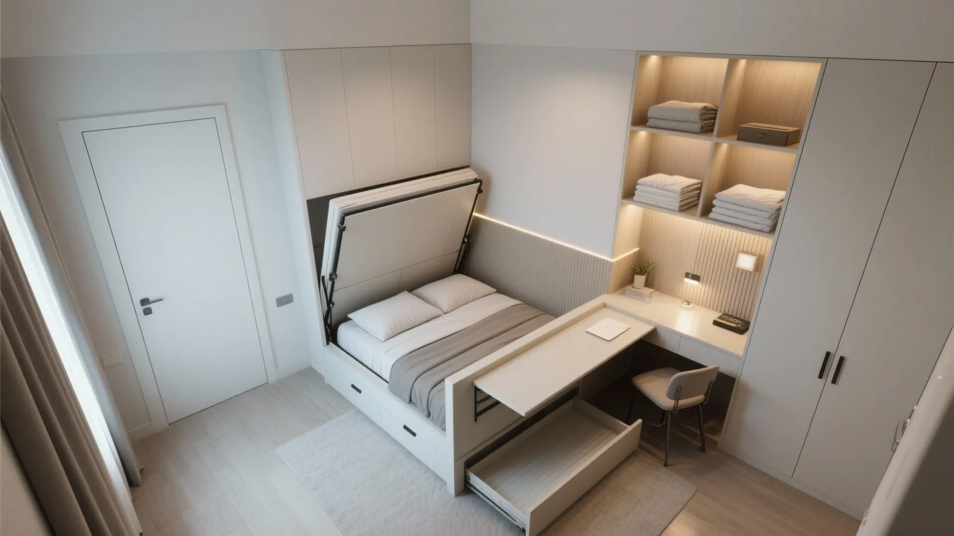 3. Flexible “third bedroom” — office by day, guest room by night