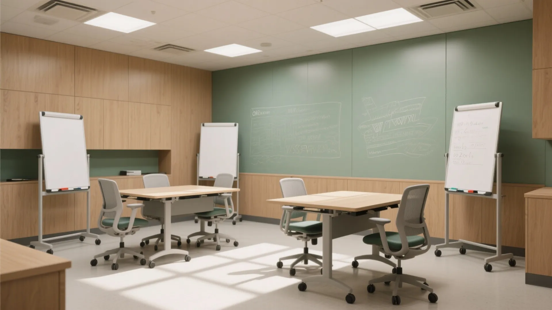 Flexible furniture and writable walls