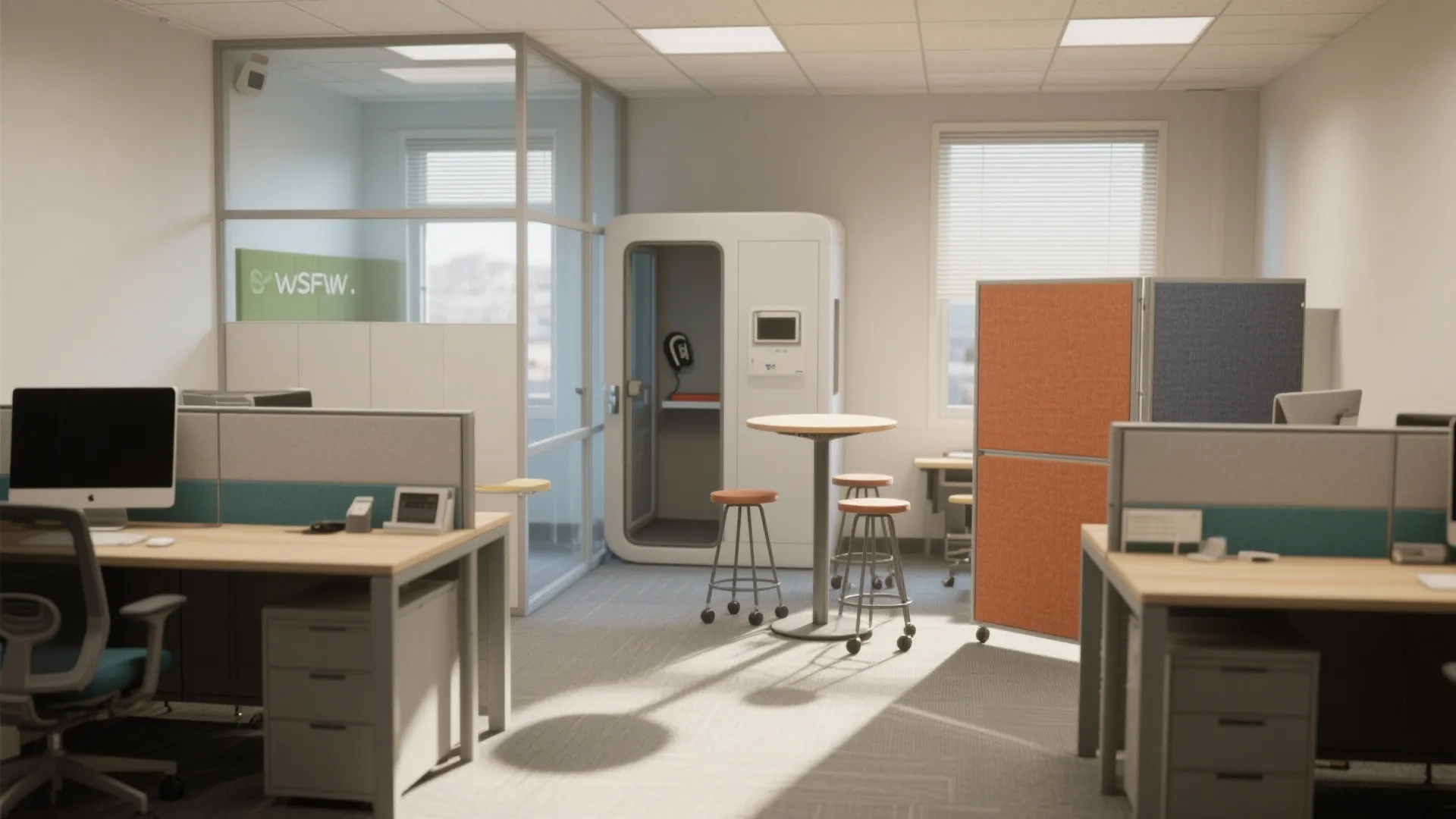 2. Create flexible work zones