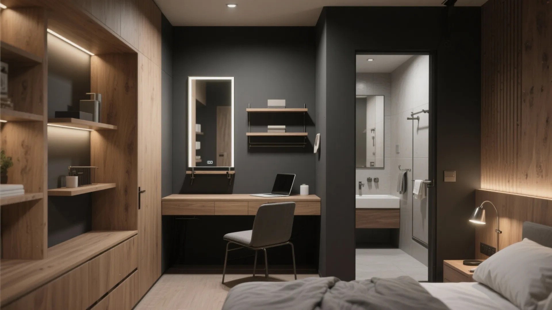 Flexible Zones: Work, Sleep, and Groom