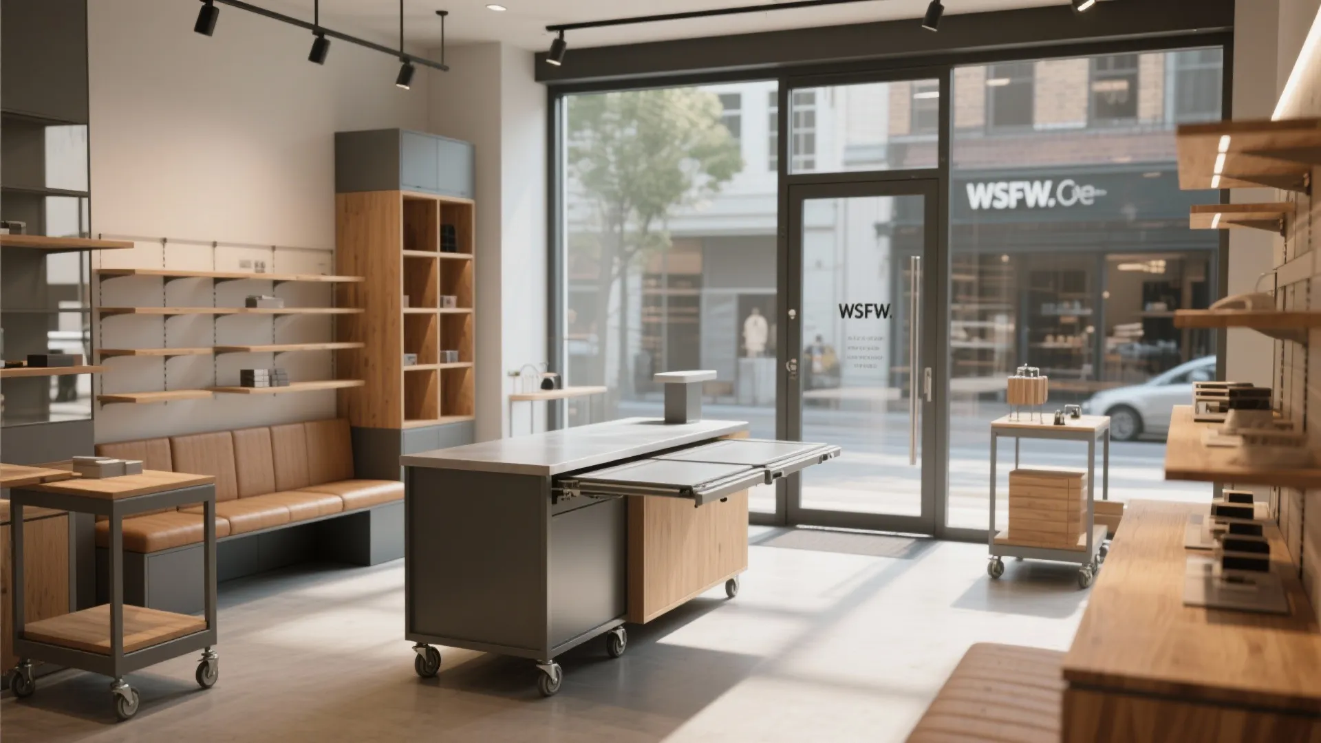 1. Flexible zones with folding and mobile furniture