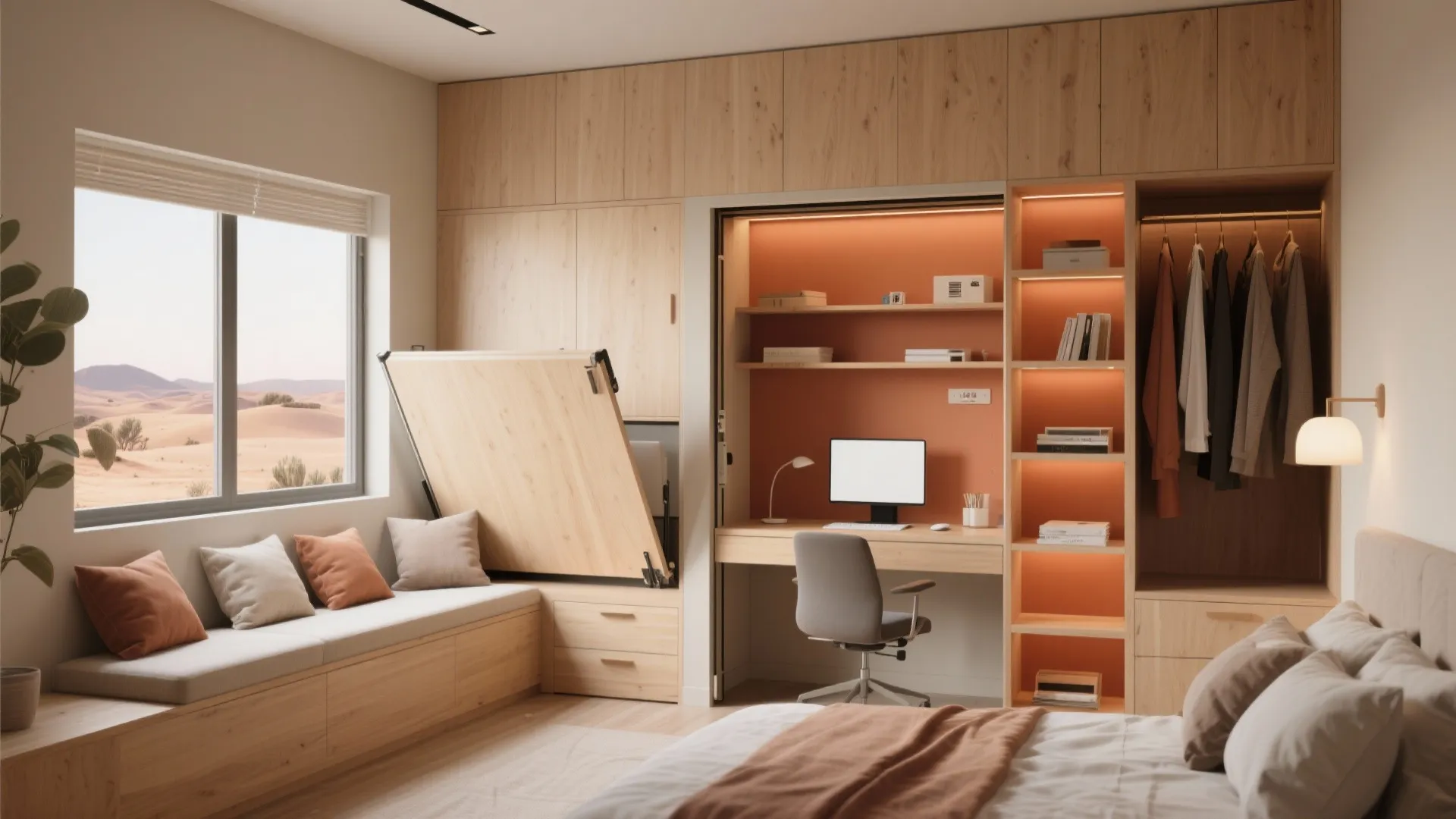 2. Flexible zones for dual-purpose bedrooms