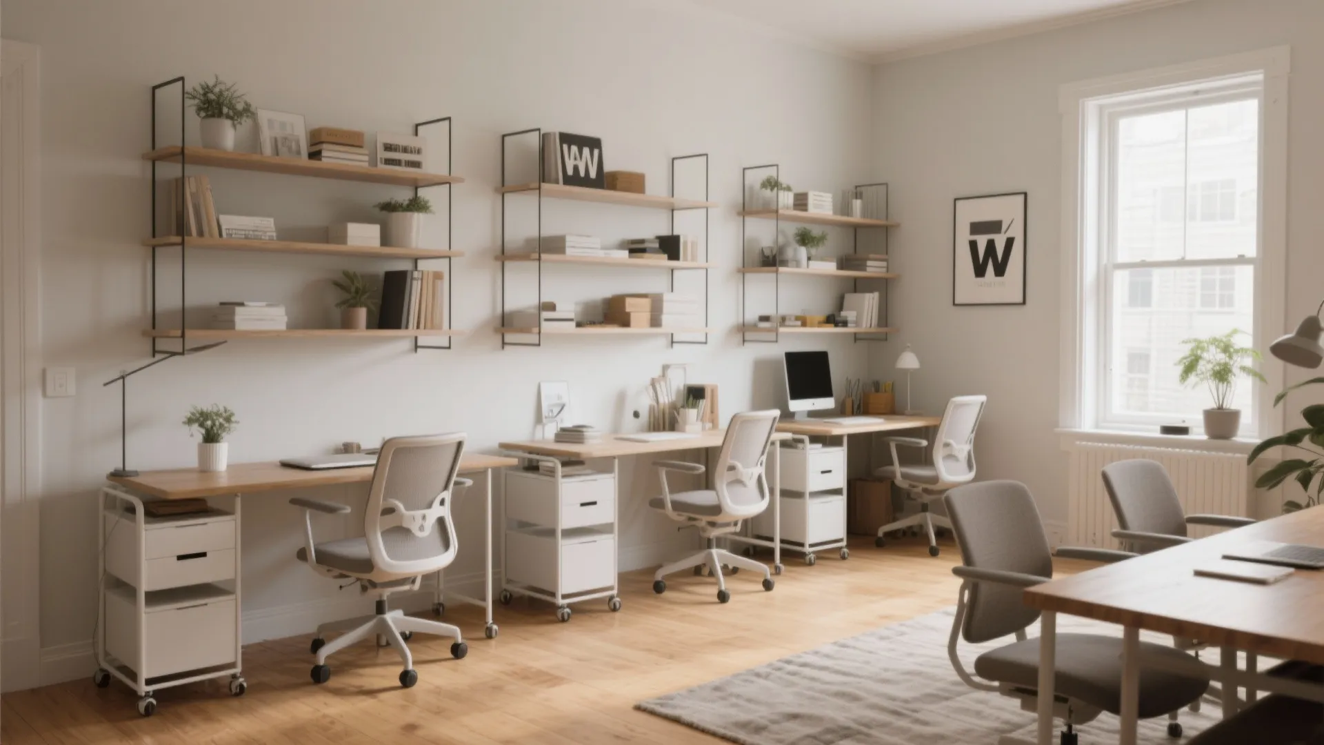 1. Flexible zoning with movable furniture