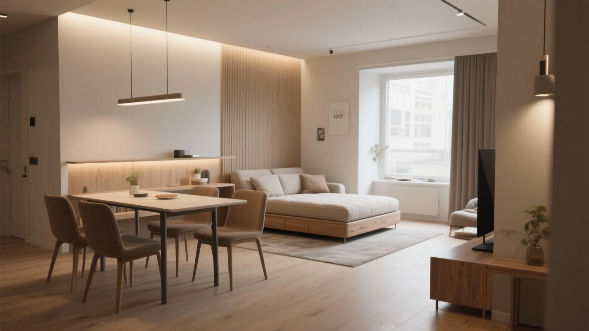 1. Flexible Furniture Zoning