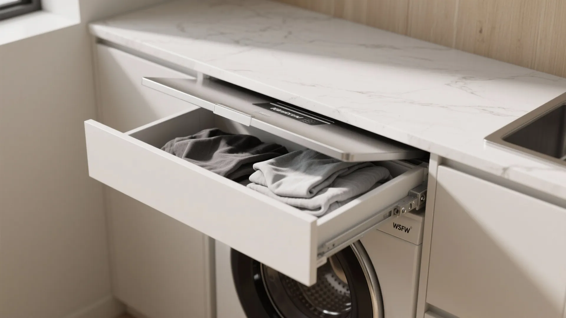 2. Fold-down or flip-up tabletop for instant folding space