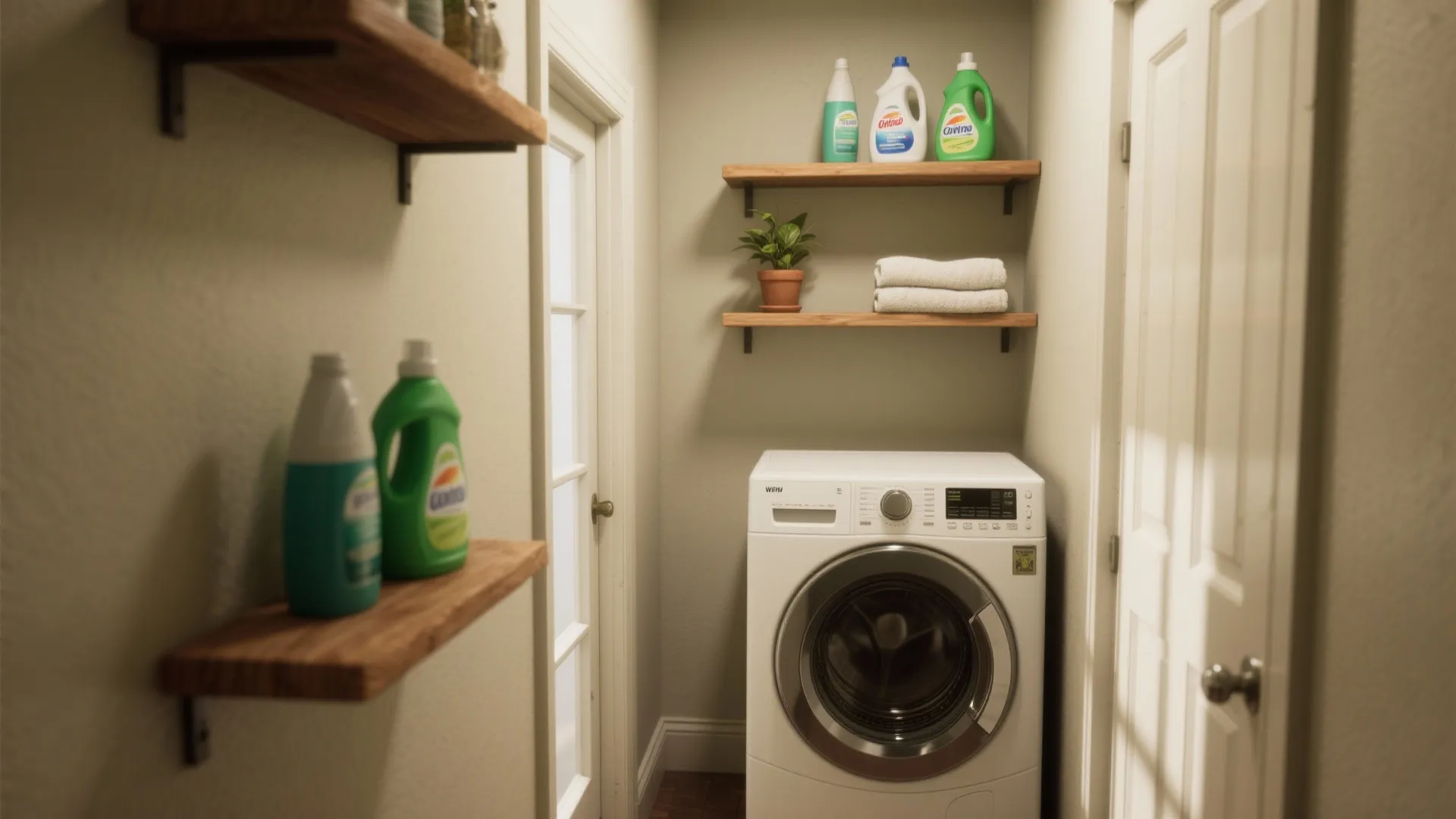 1. Flip the door and use shallow ledges