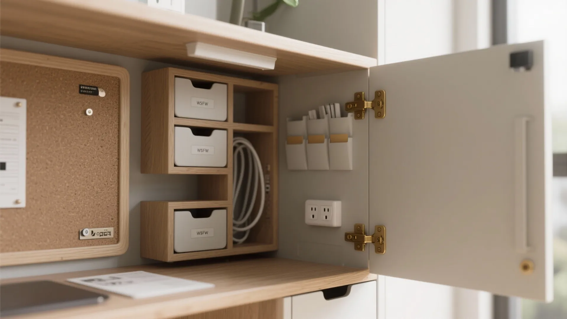 4. Flip-down desk with integrated storage (all-in-one efficiency)