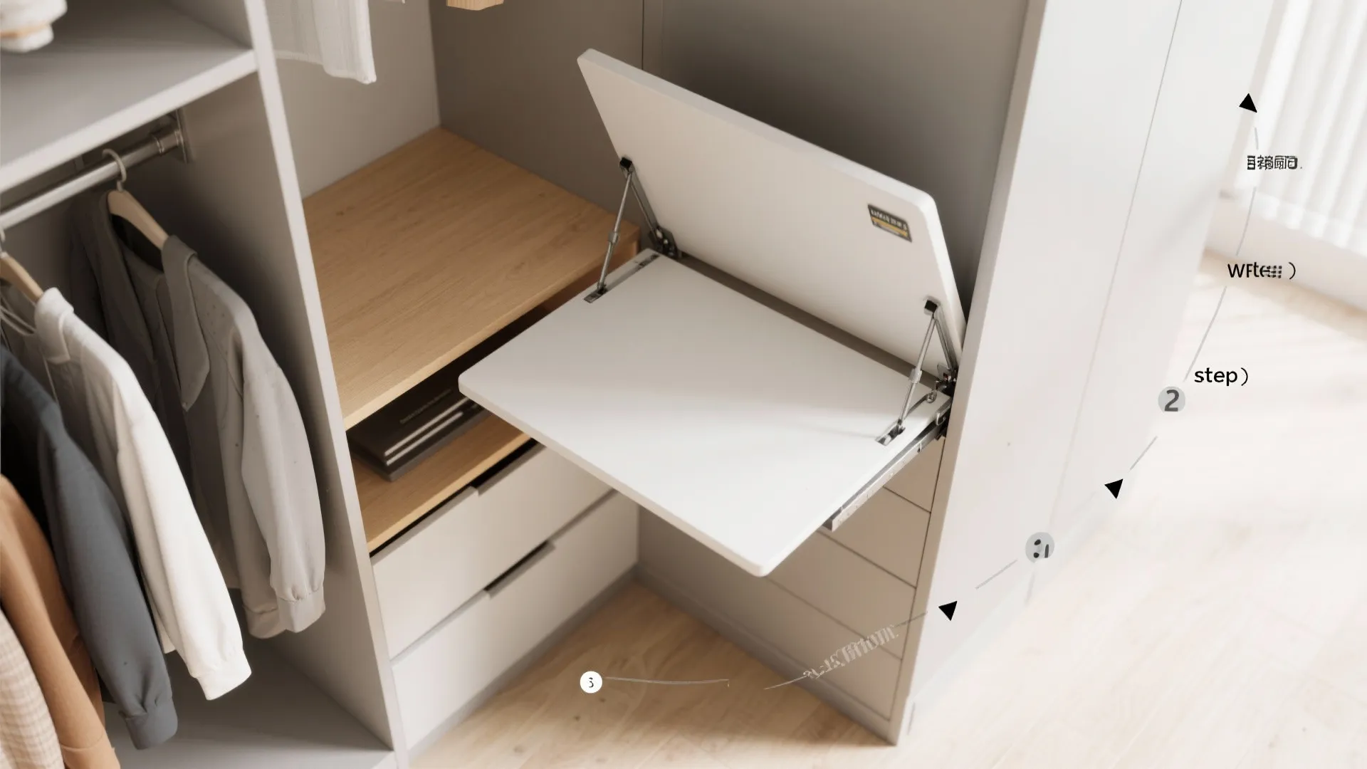 7. Flip-Down Worktop