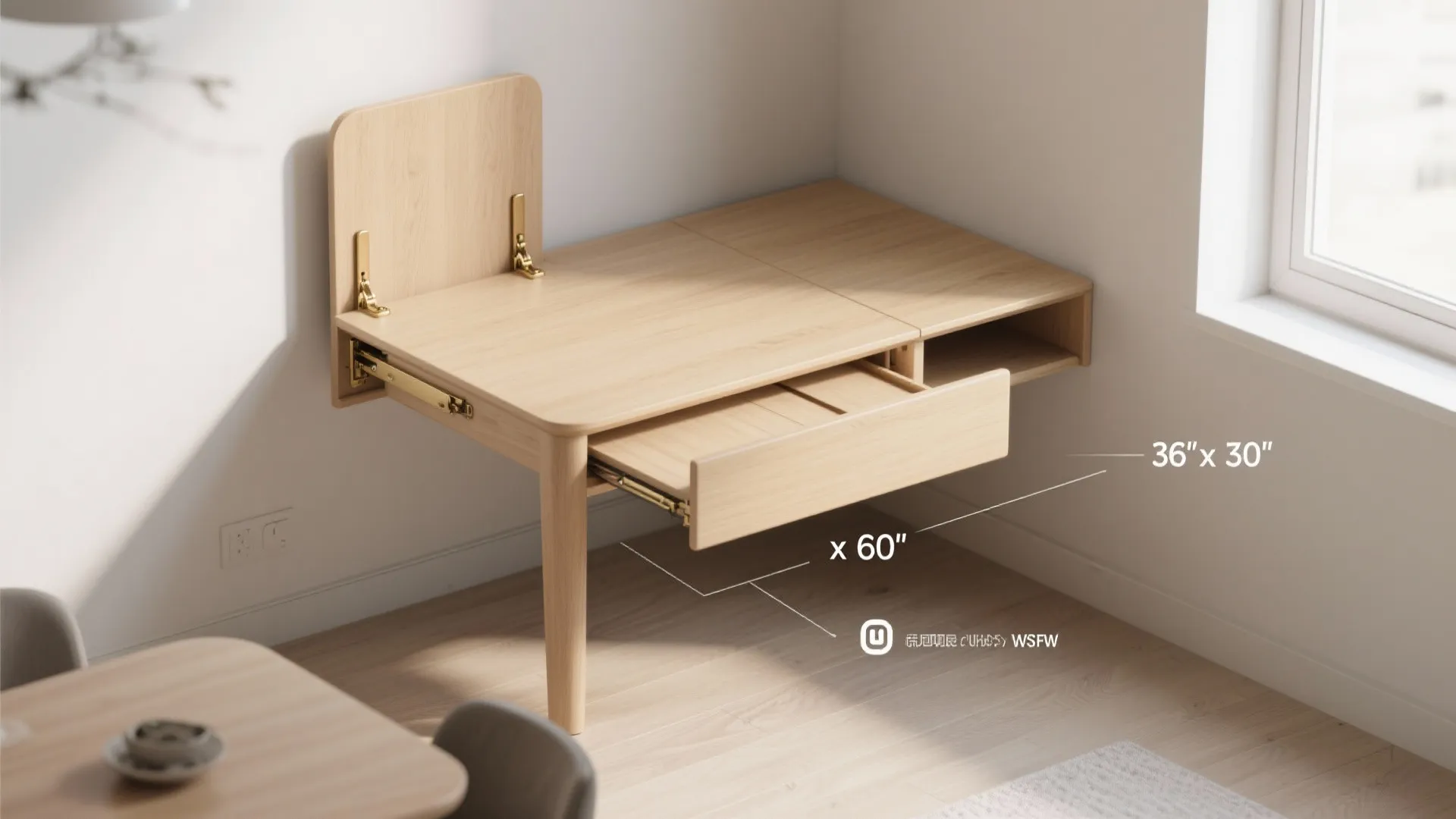 2. Flip-down leaf or pull-out extension stations