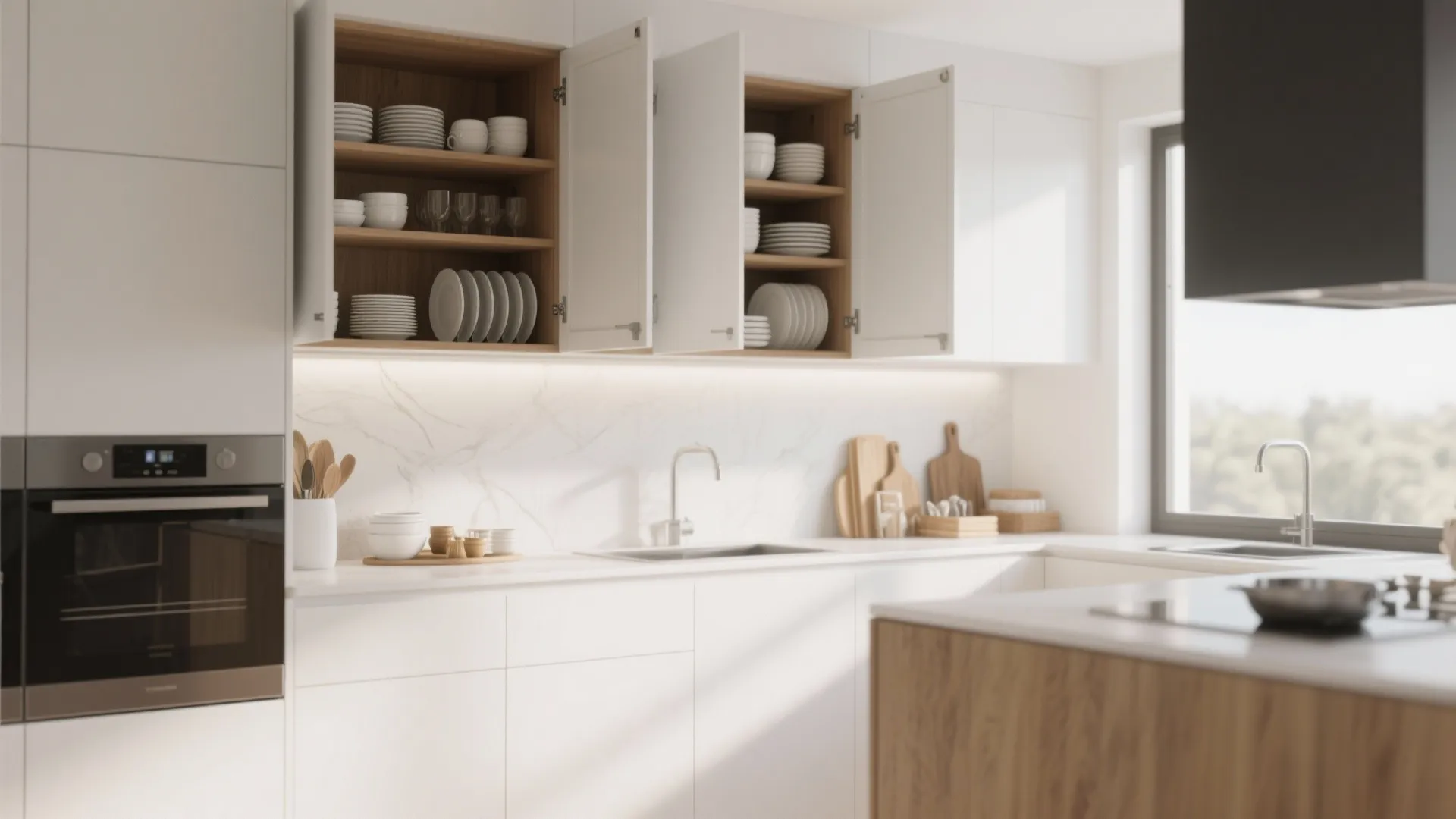 8. Flip-Up Cabinet Doors